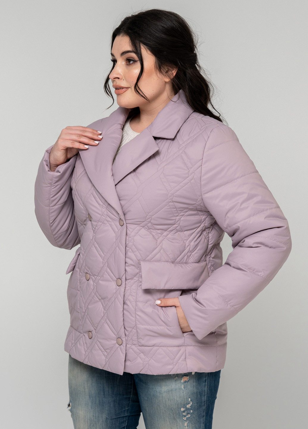 Світло-фіолетова демісезонна куртка куртка-піджак A'll Posa