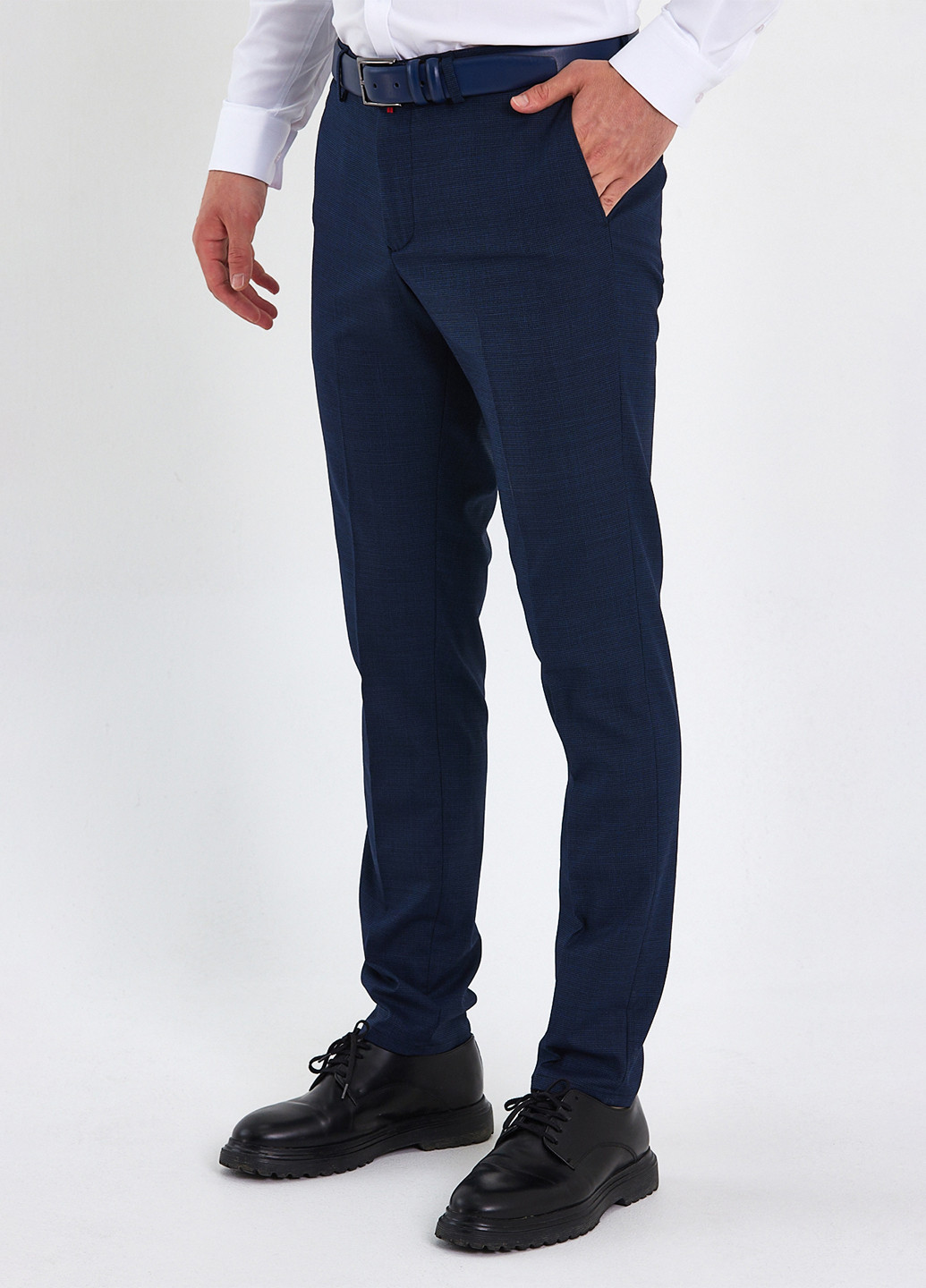 Синие кэжуал демисезонные зауженные брюки Trend Collection