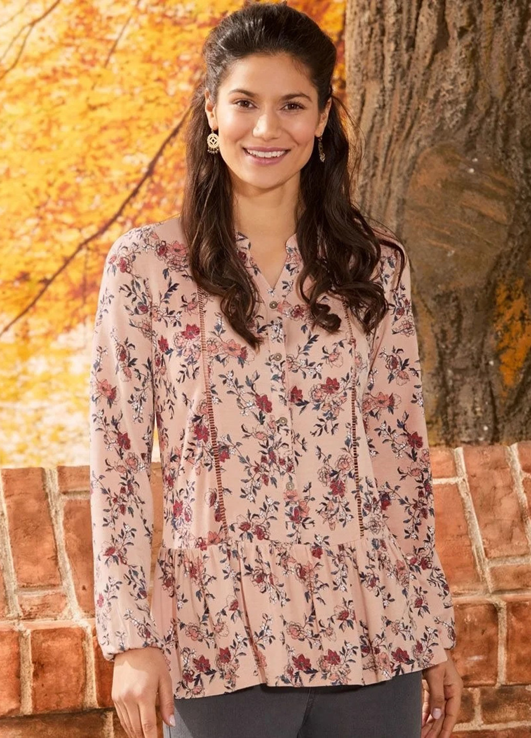 Світло-рожева блуза з баскою Esmara