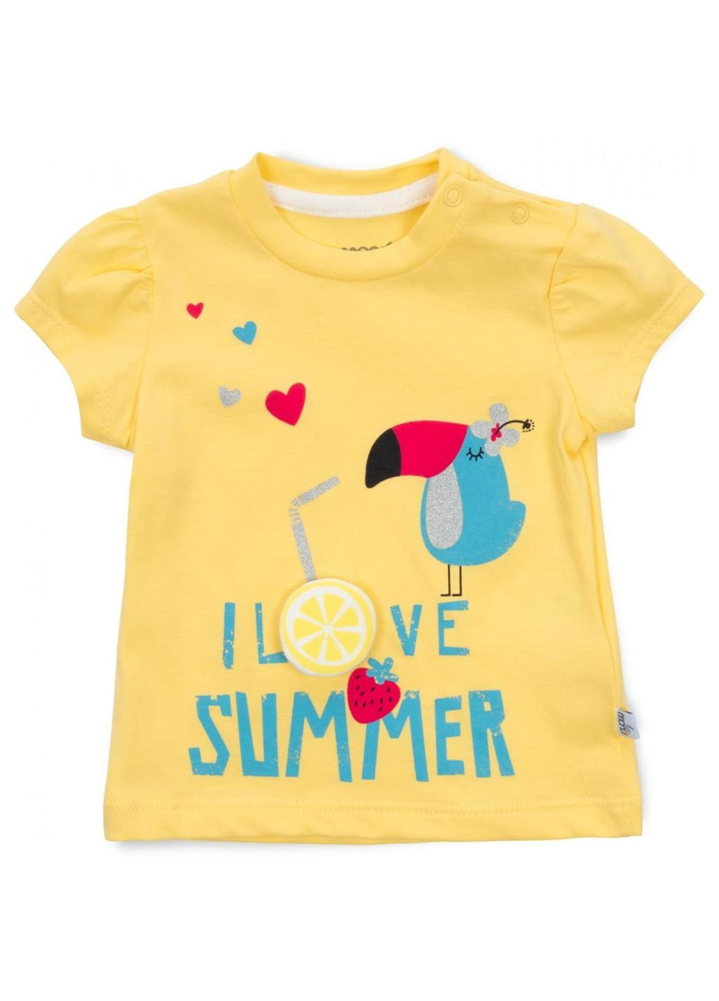 Блакитний літній набір дитячого одягу la mona з пташкою (10508-68g-yellow) Power