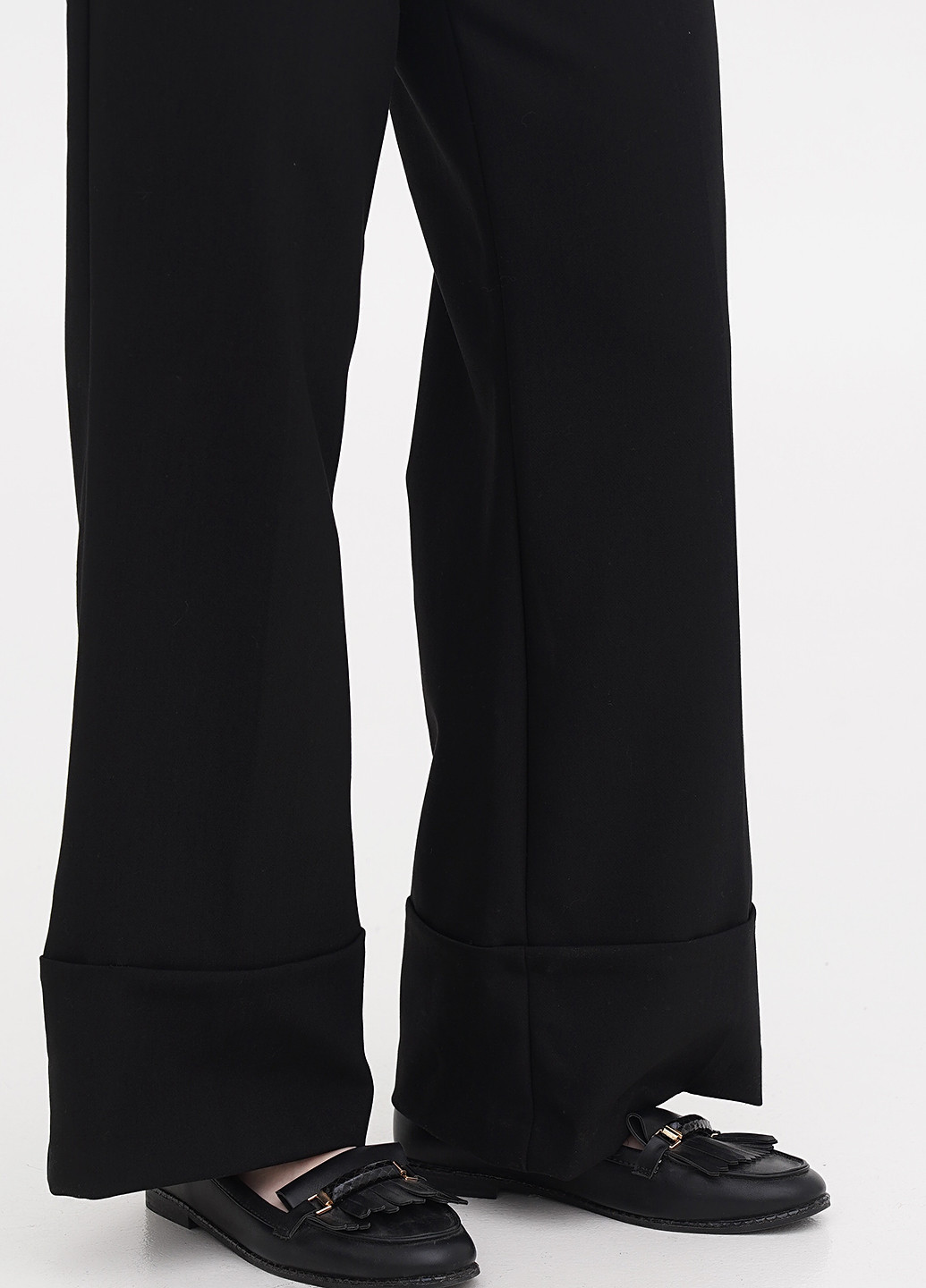 Черные кэжуал демисезонные клеш брюки Yessica