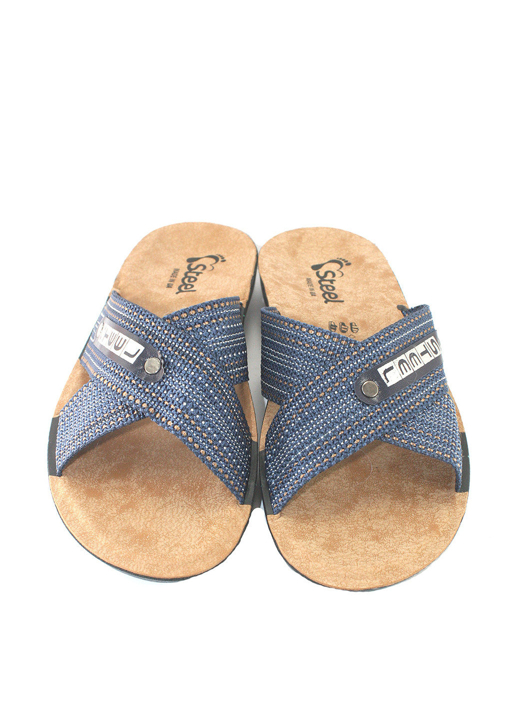 Синие кэжуал шлепанцы No Brand