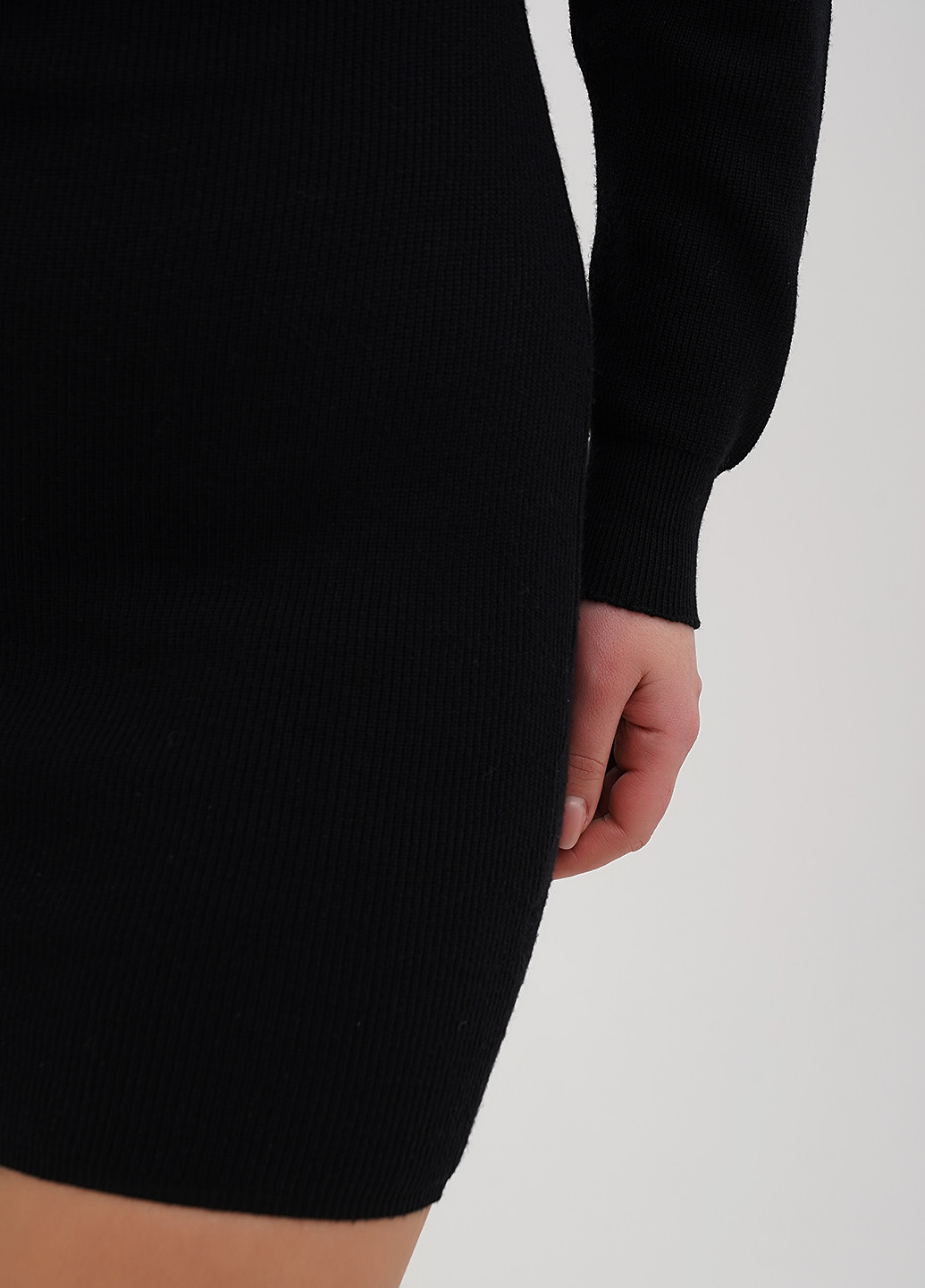 Чорна кежуал сукня сукня светр No Brand однотонна