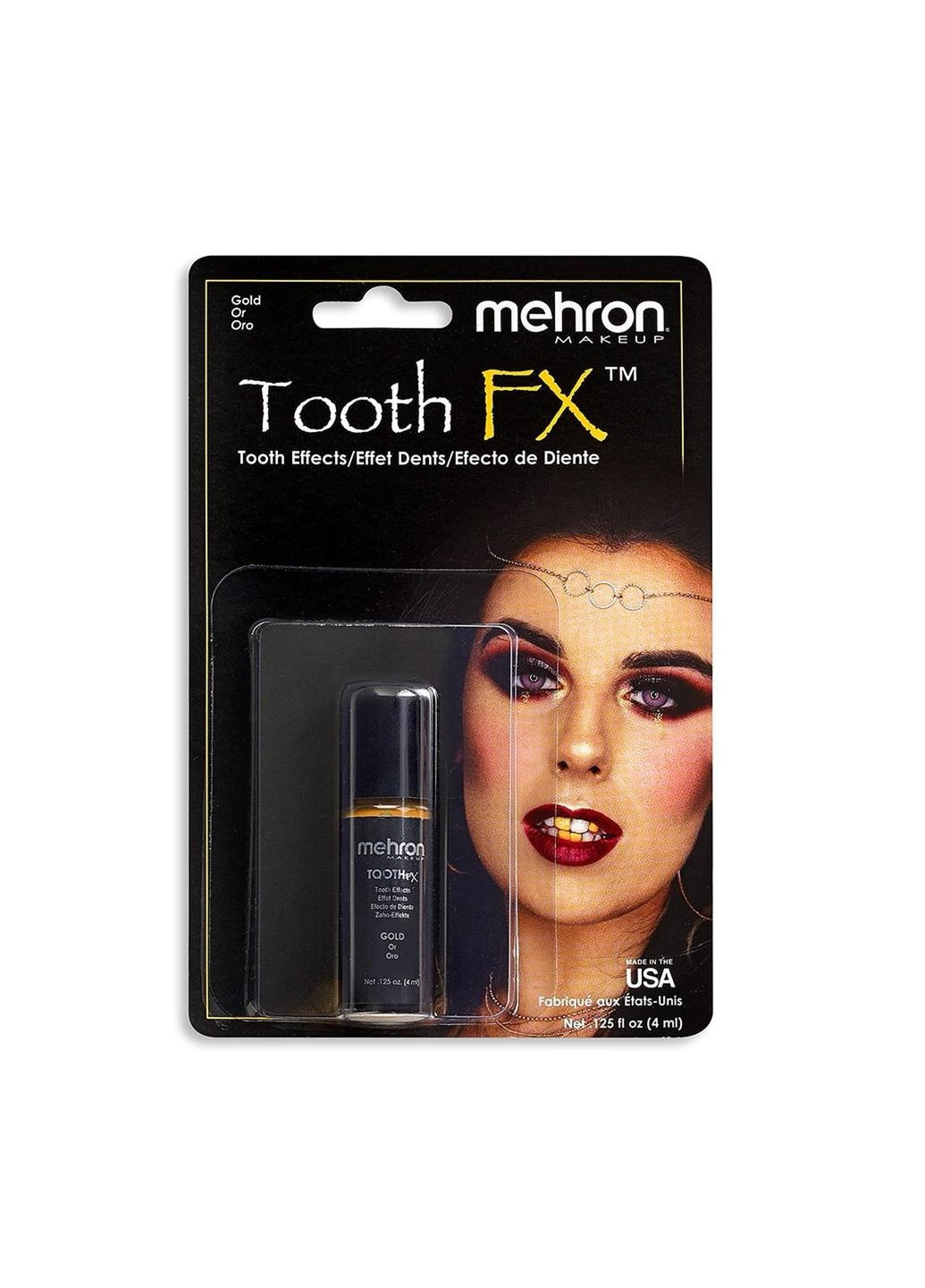 Фарба для зубів Tooth FX with Brush for Special Effects - Gold (Золота), 4 мл Mehron (205593373)