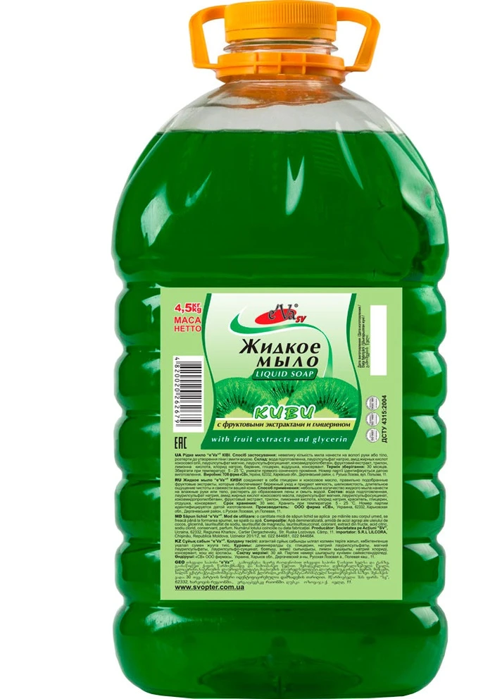 Рідке мило e`Va Ківі 4.5 кг Eva (247619552)