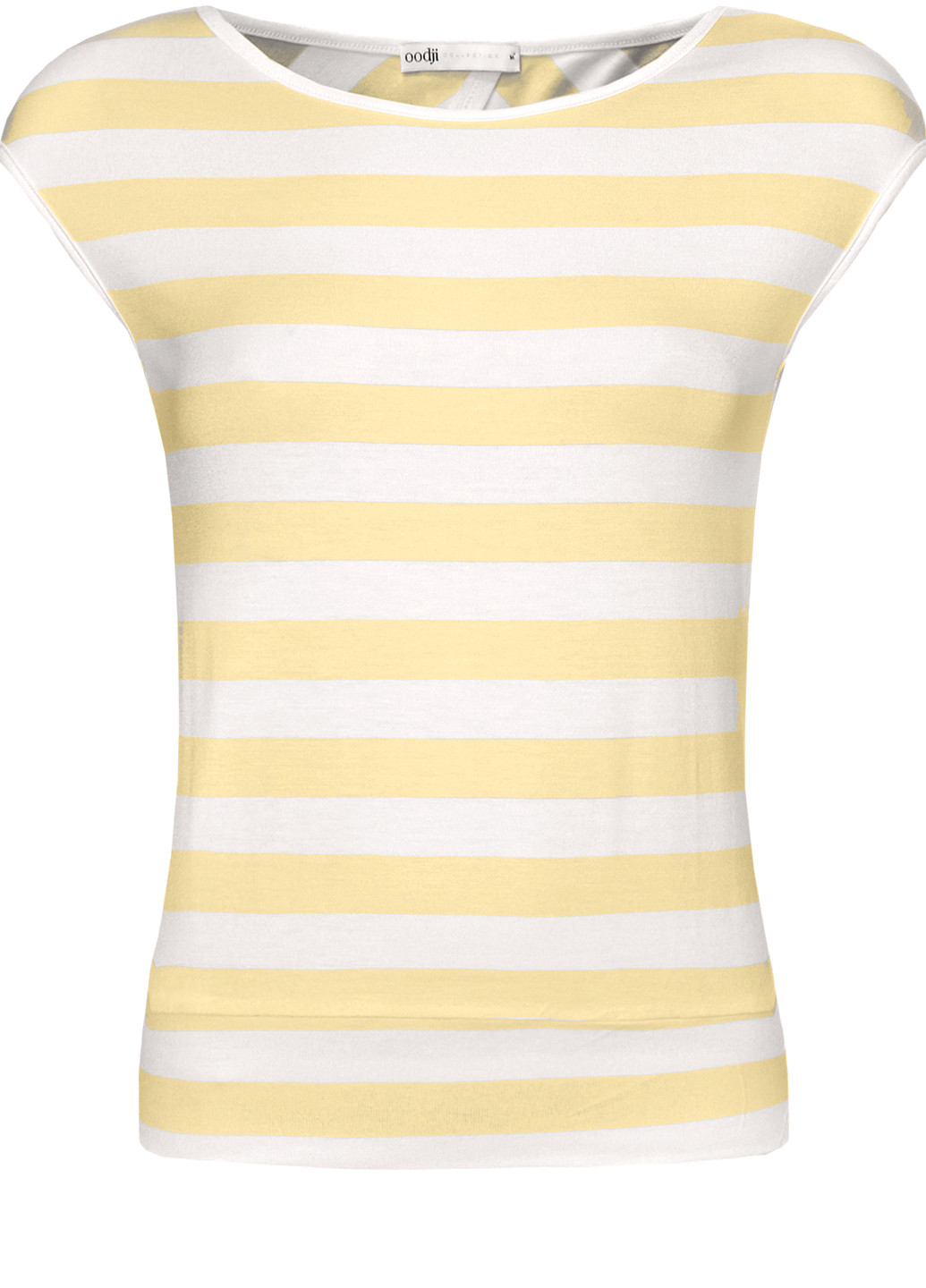 Бледно-желтая летняя футболка Oodji