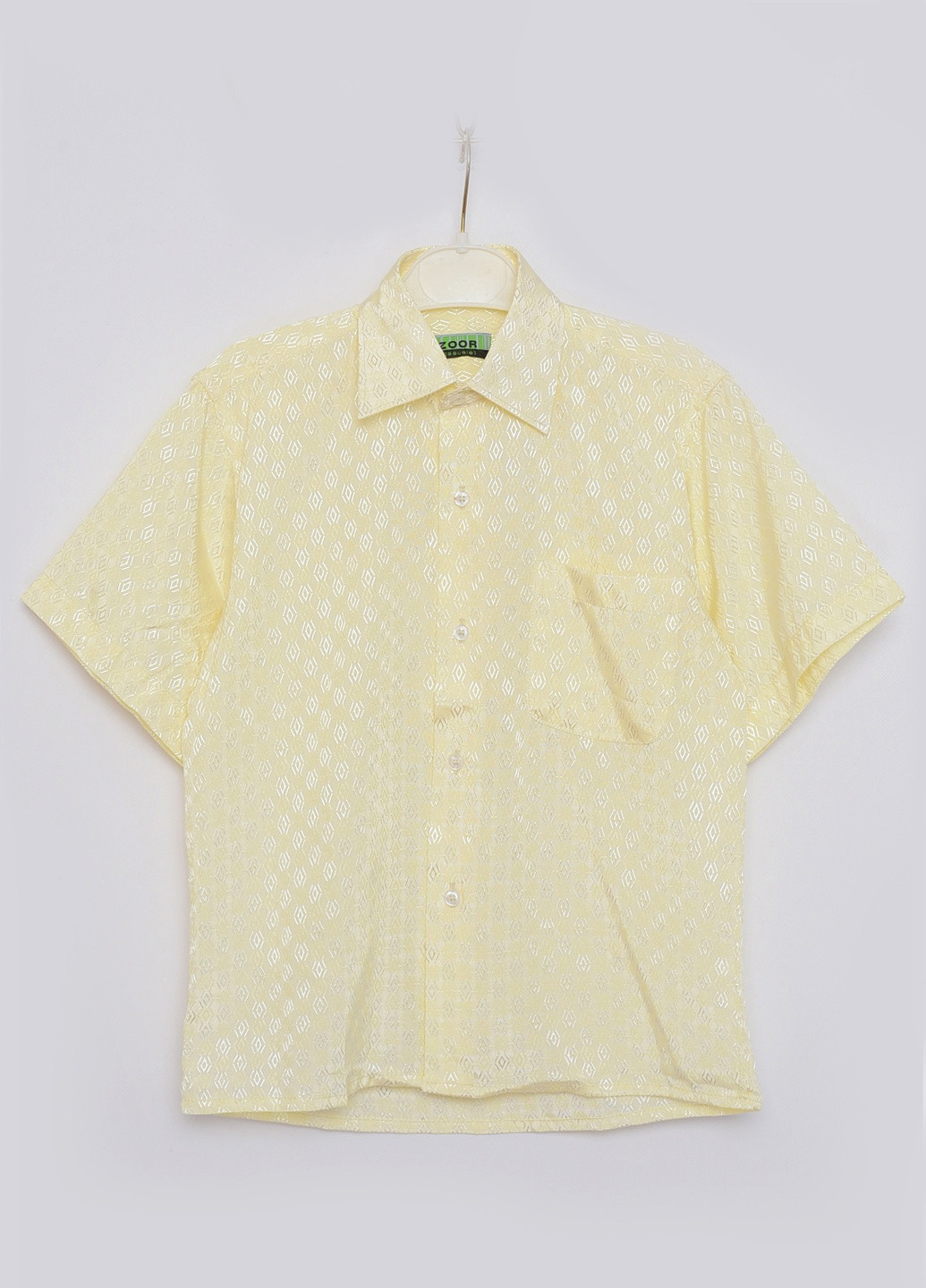 Желтая классическая рубашка с геометрическим узором Let's Shop