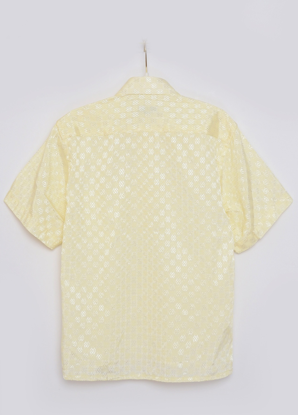 Желтая классическая рубашка с геометрическим узором Let's Shop