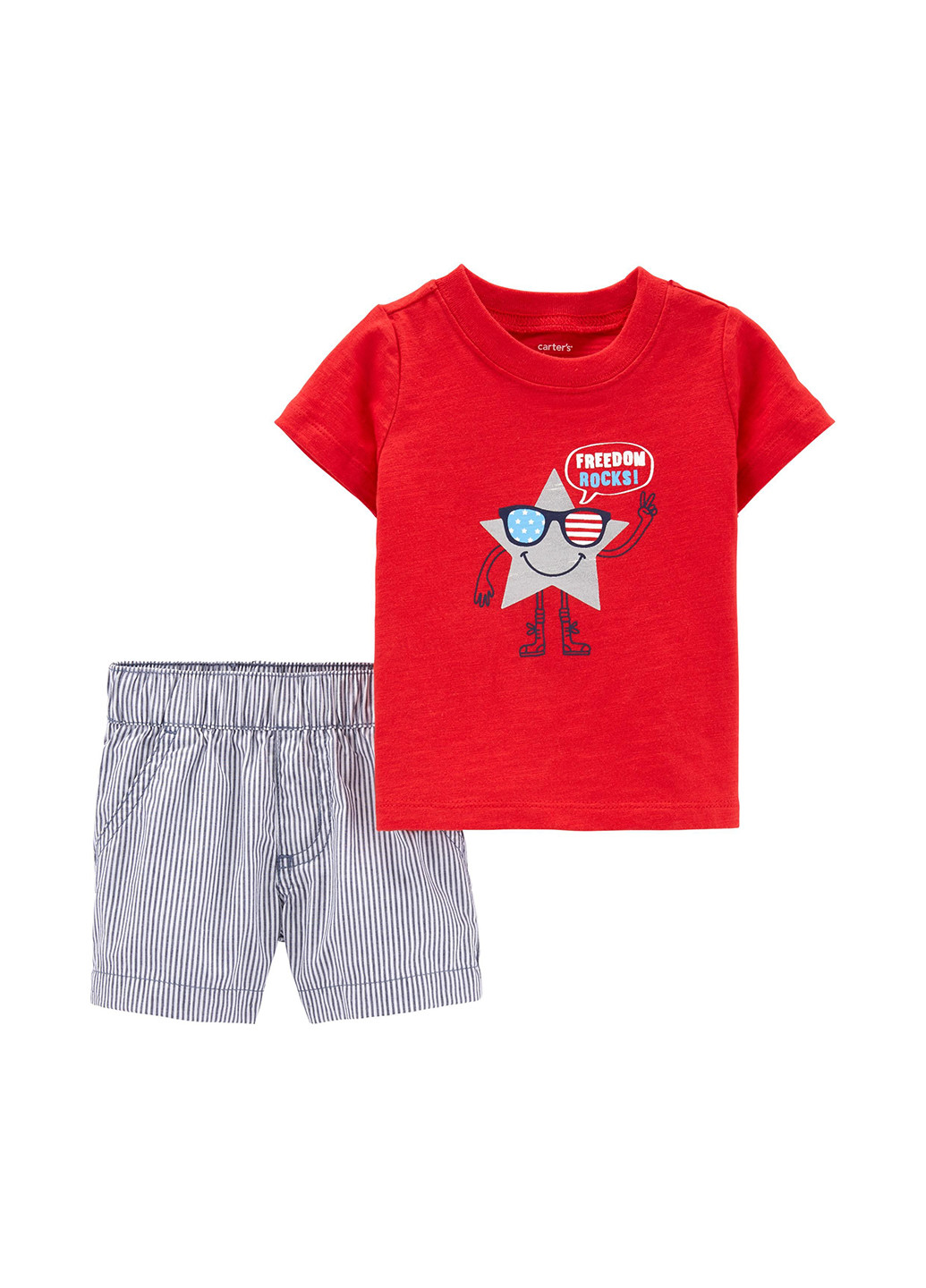 Красный летний комплект (шорты, футболка) Carter's