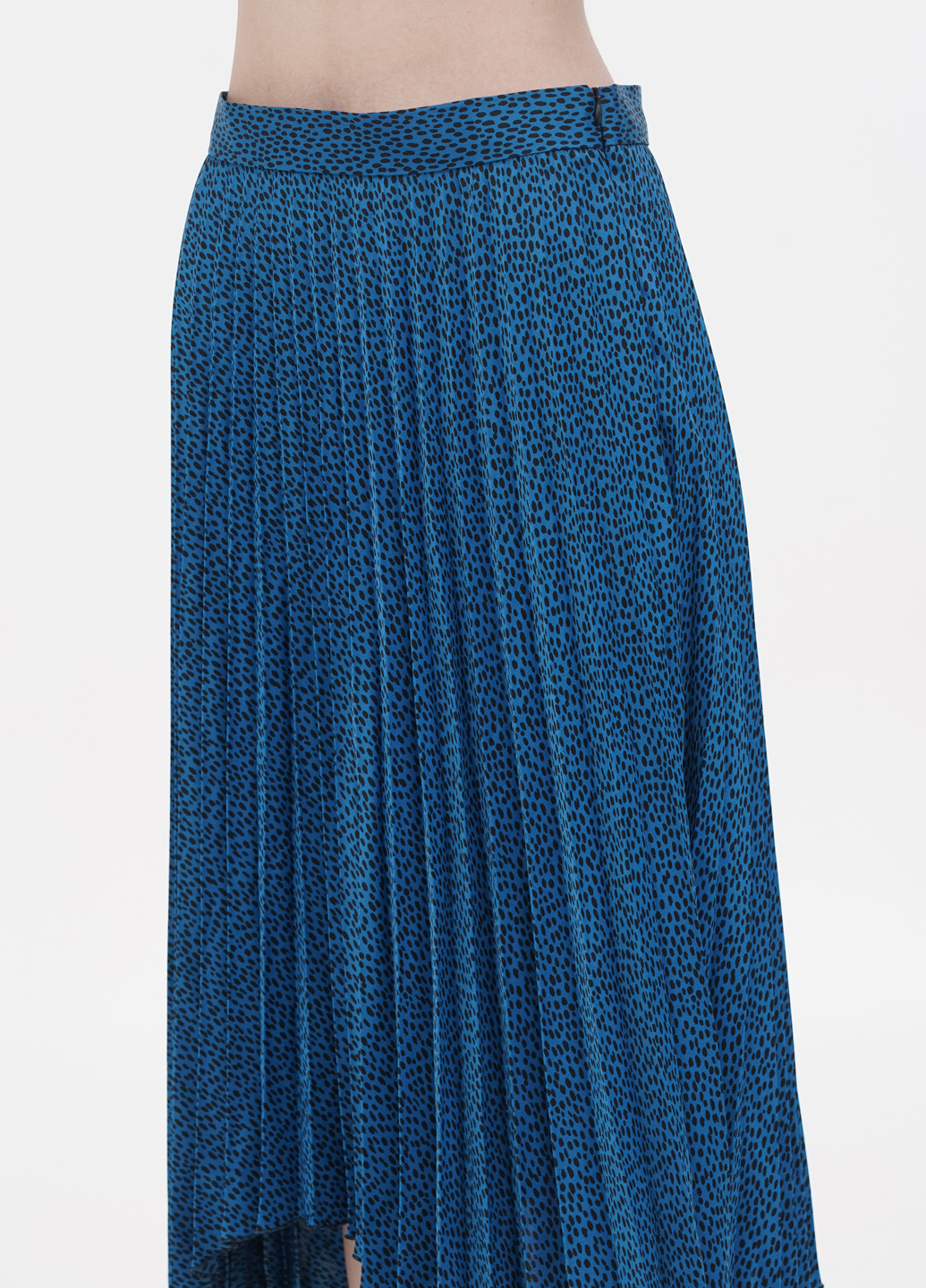 Синяя кэжуал с абстрактным узором юбка Banana Republic плиссе, клешированная