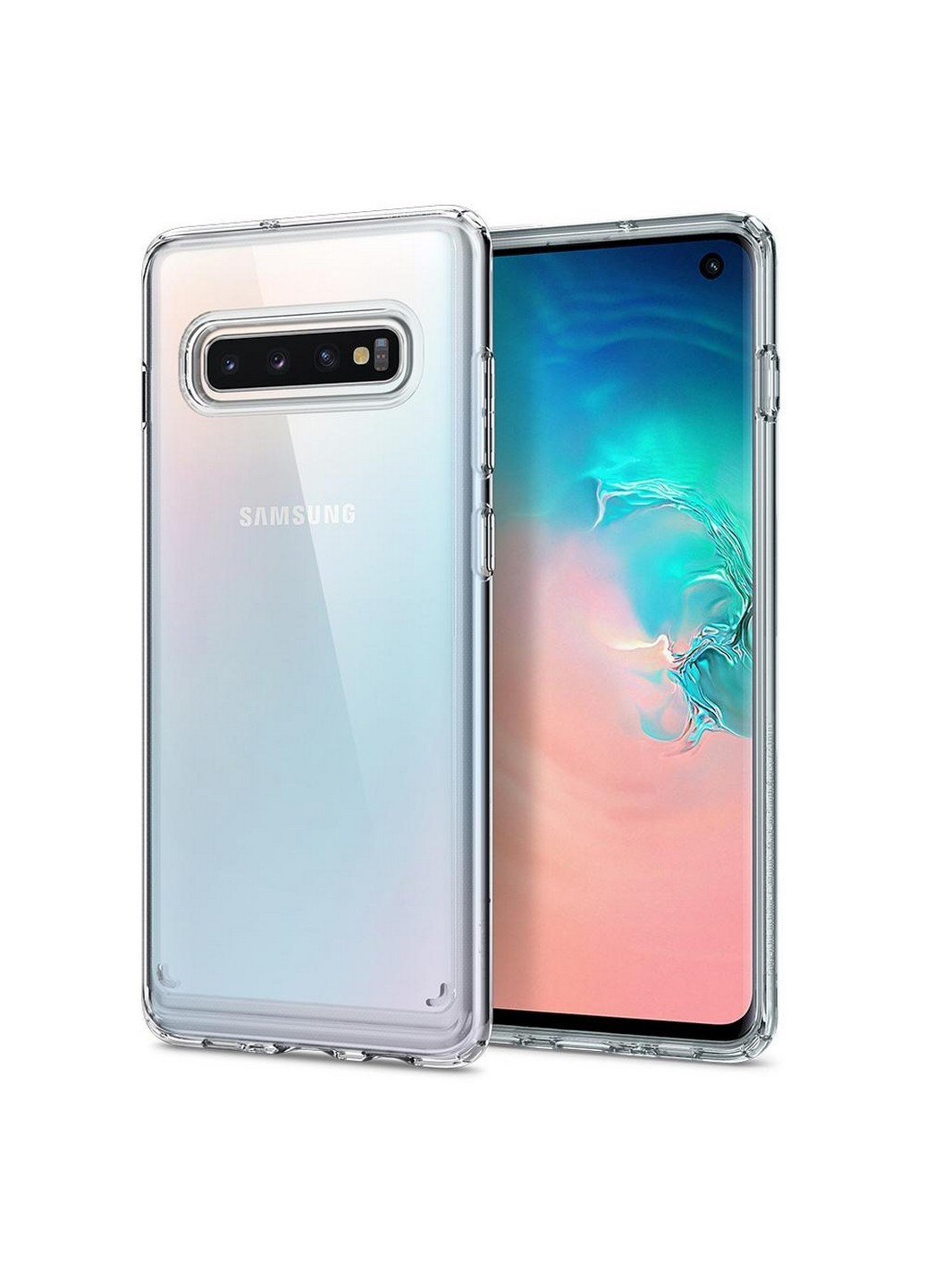 Чехол прозрачный противоударный Ultra Hybrid для Samsung Galaxy S10 Crystal Clear Spigen (214659352)