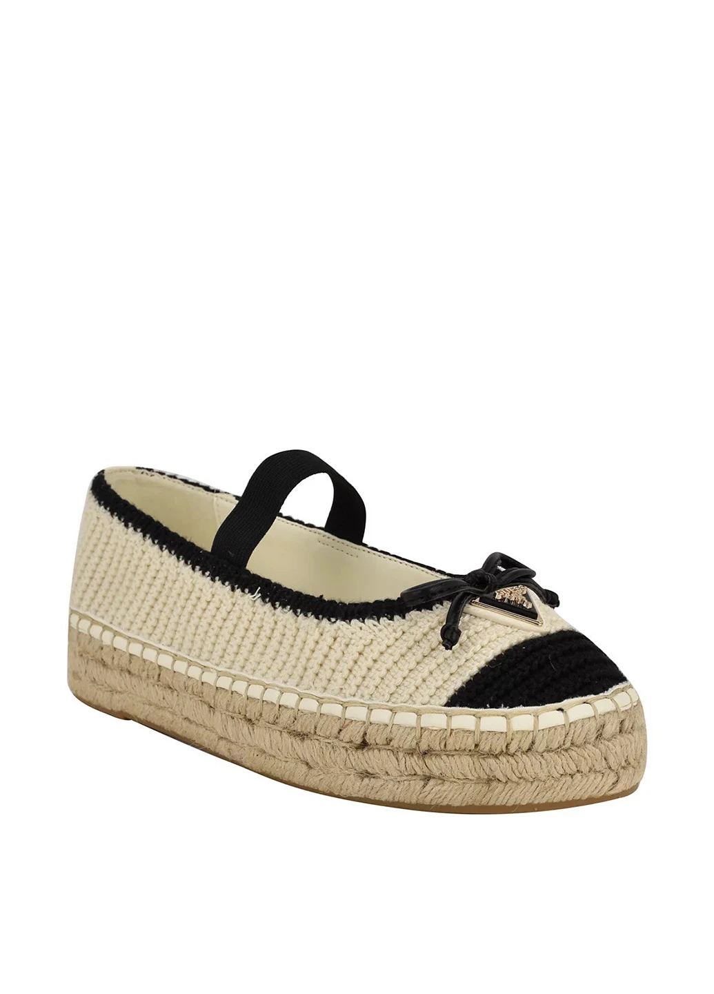 Женские балетки Guess | молочные однотонные бант, плетение текстиль (355345127)