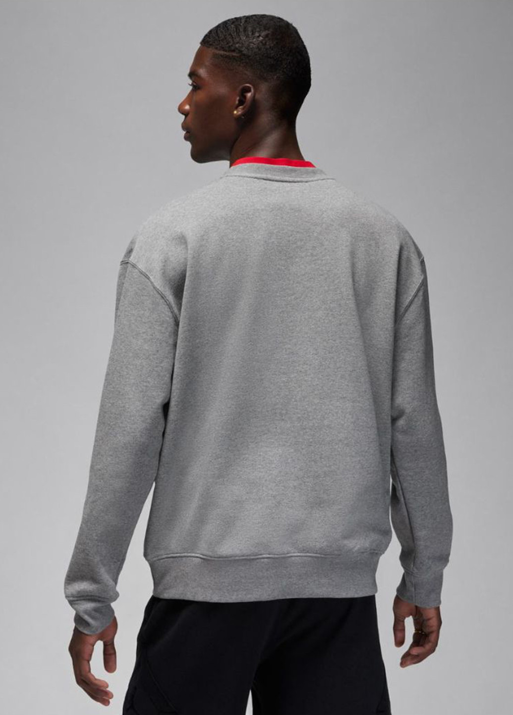 Сірий світшот fb6932-091 Jordan меланж нашивки (314813525)