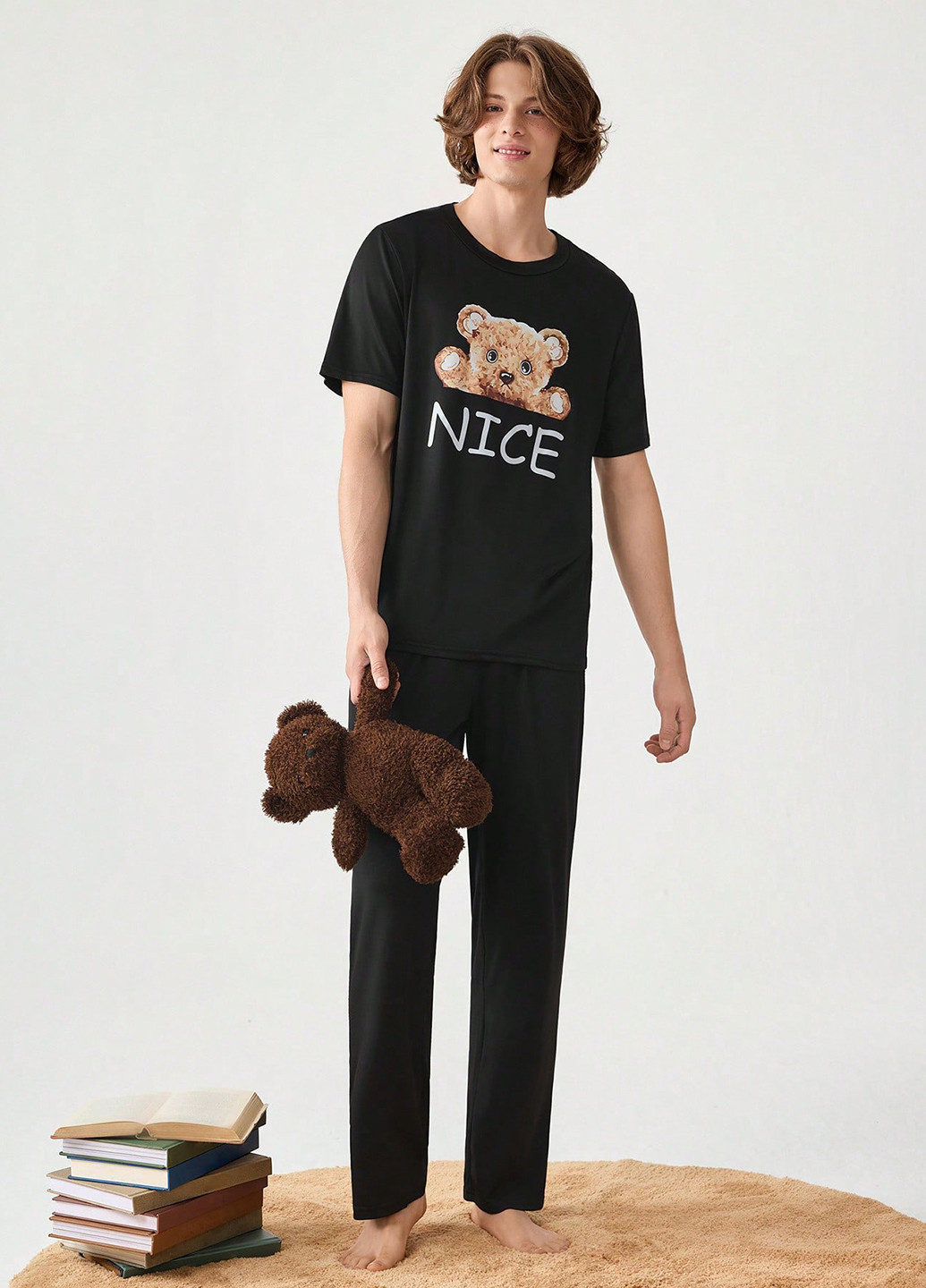 Піжама (футболка, брюки) SHEIN (365782672)