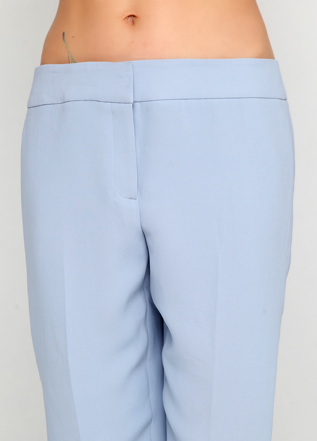 Голубые кэжуал демисезонные прямые брюки Talbots