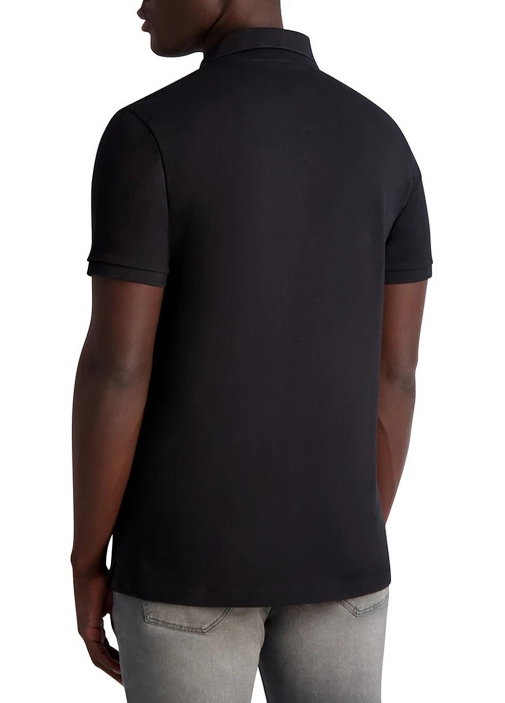 Черная футболка-поло для мужчин Karl Lagerfeld с логотипом