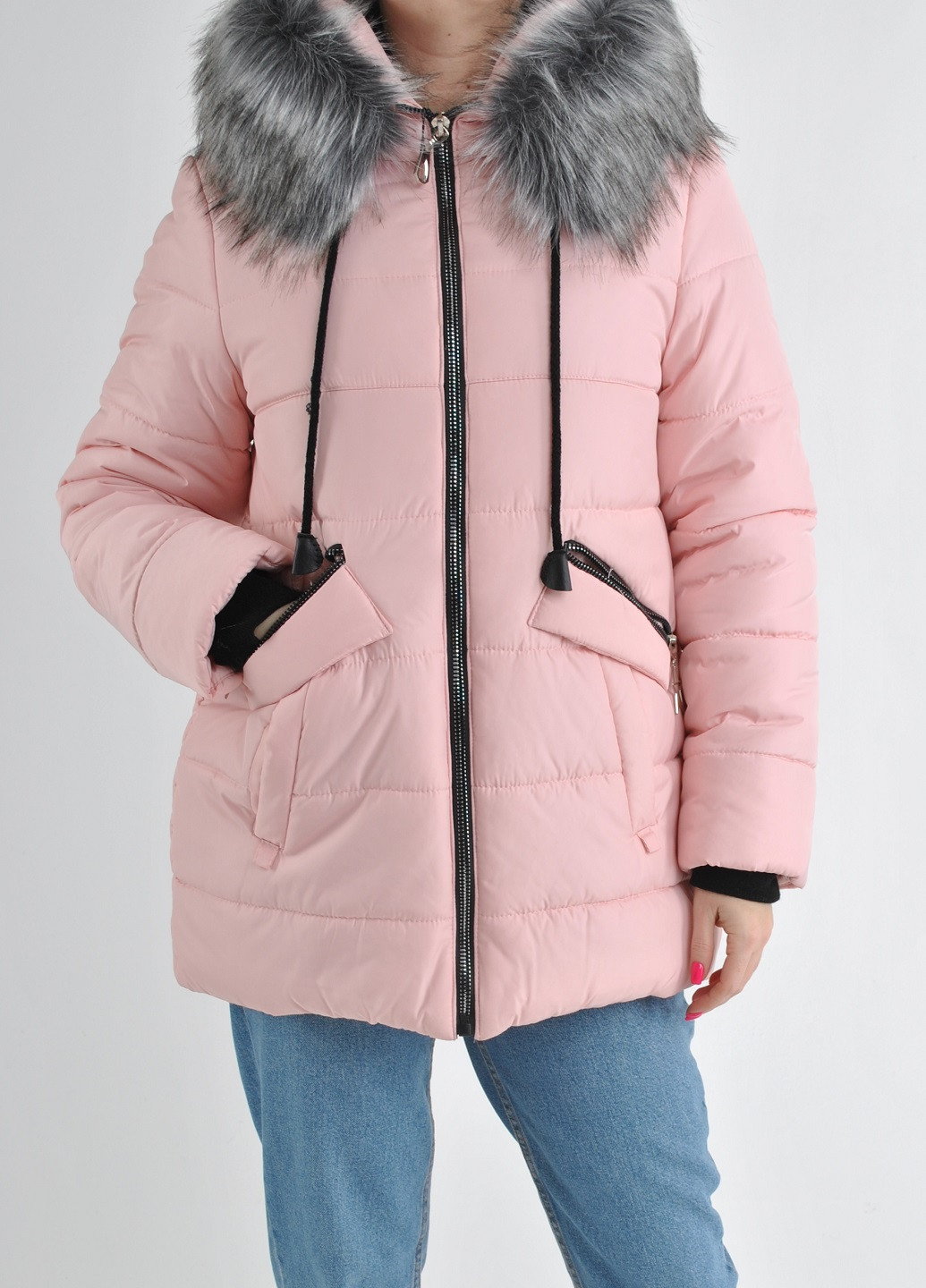 Пудровая зимняя зимняя куртка Fashion Club