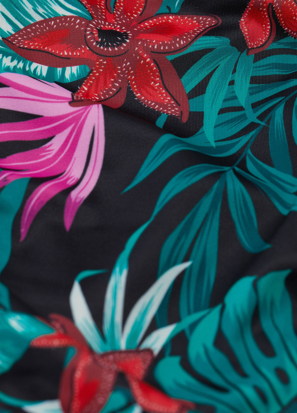 Черные купальные трусики-плавки с цветочным принтом H&M