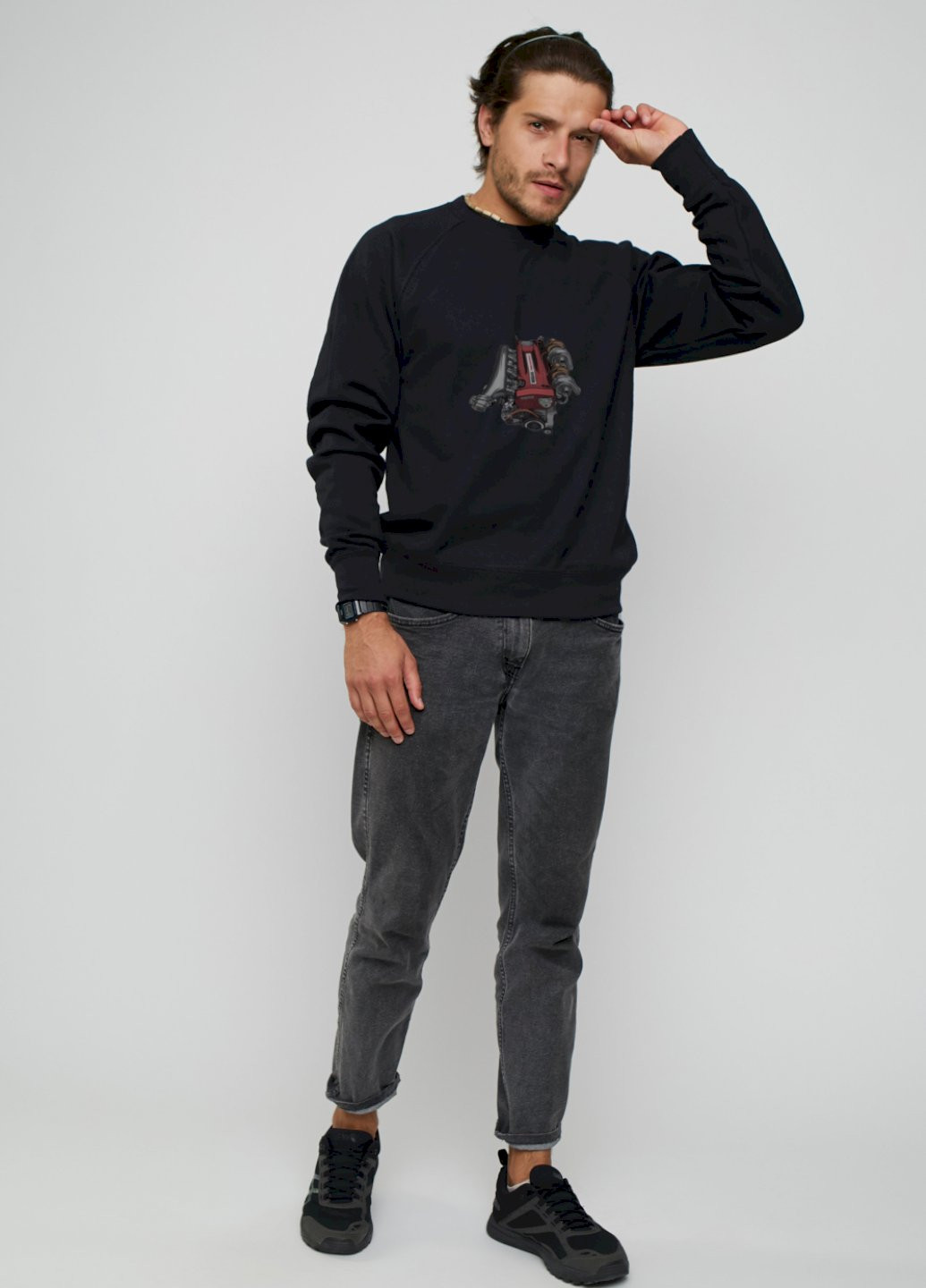 Черный свитшот мужской YAPPI (198688871)
