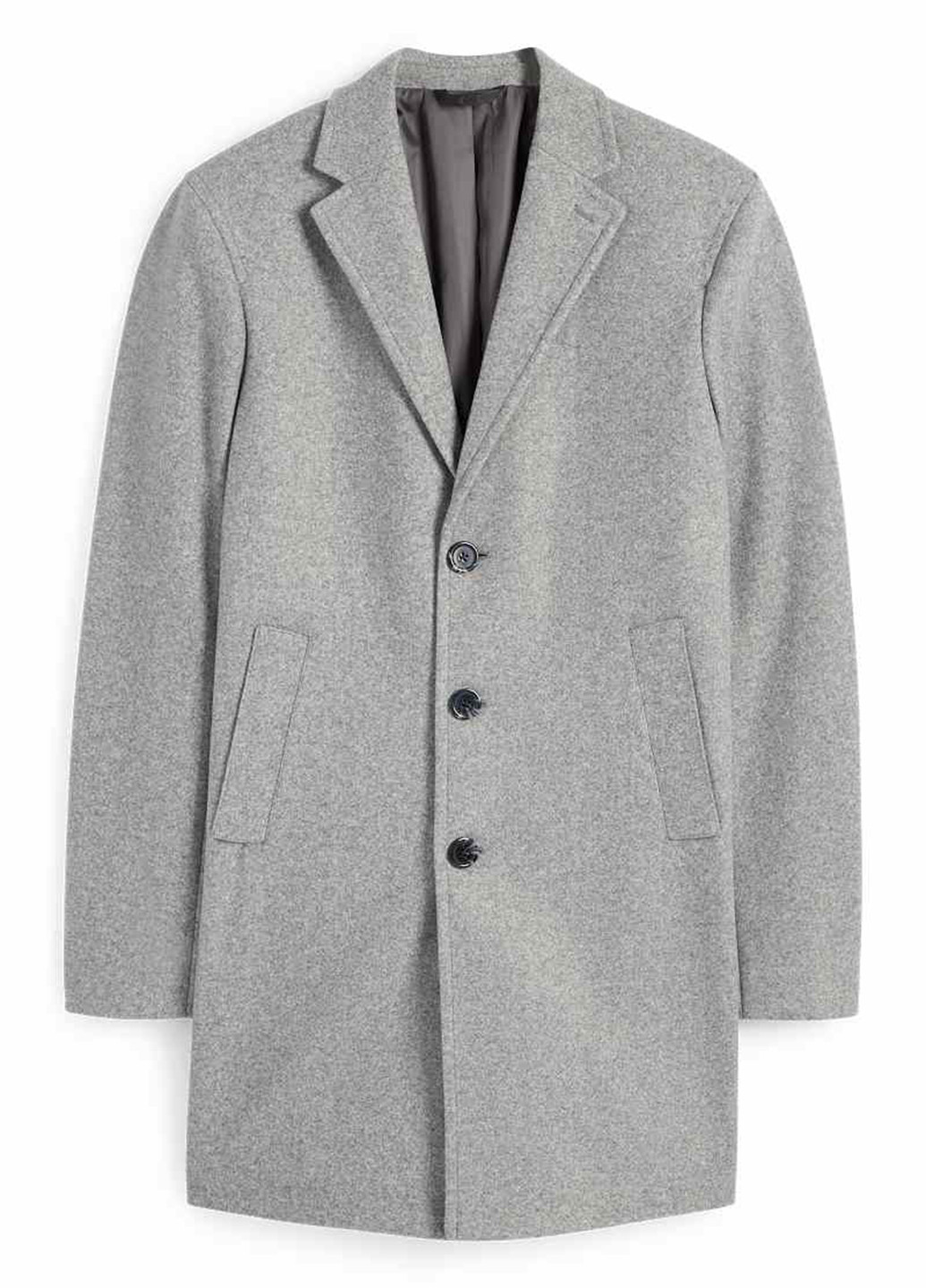 Светло-серое демисезонное Пальто однобортное C&A