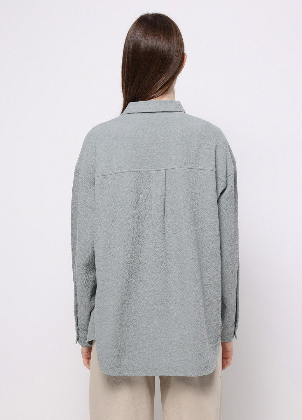 Серая кэжуал рубашка однотонная Colin's