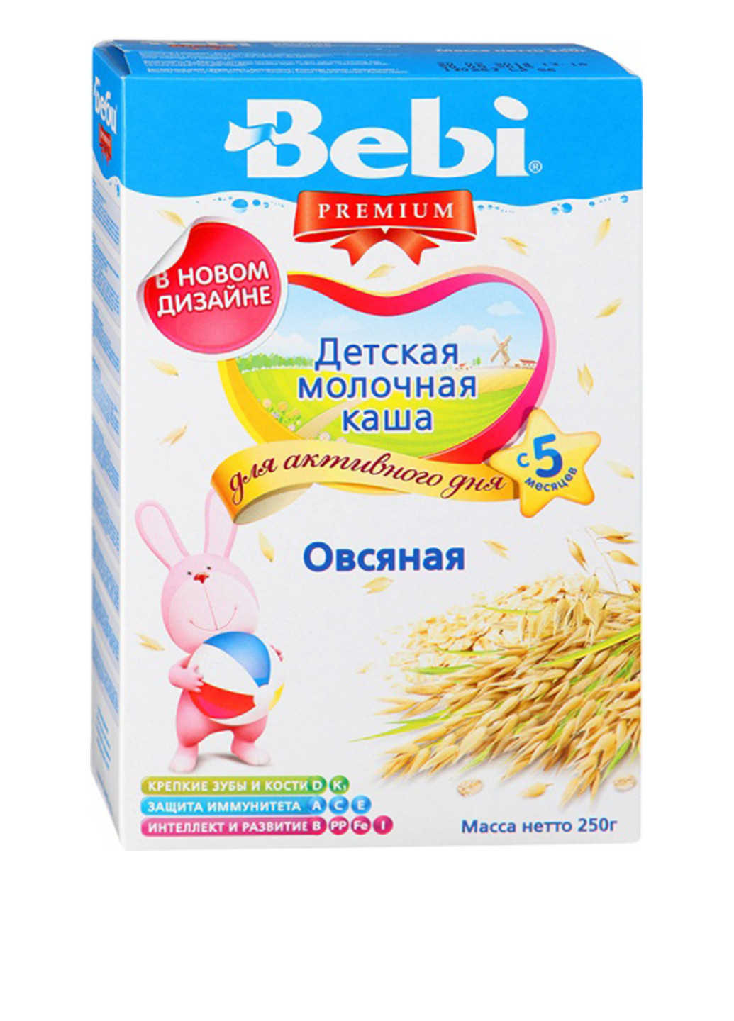 Каша молочна Premium вівсяна, 250 г Bebi (131406372)