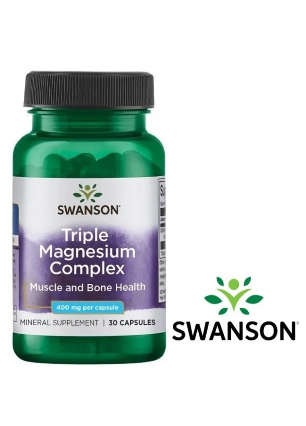 Магній Triple Magnesium Complex 400 mg 30 капсул Swanson (255409696)