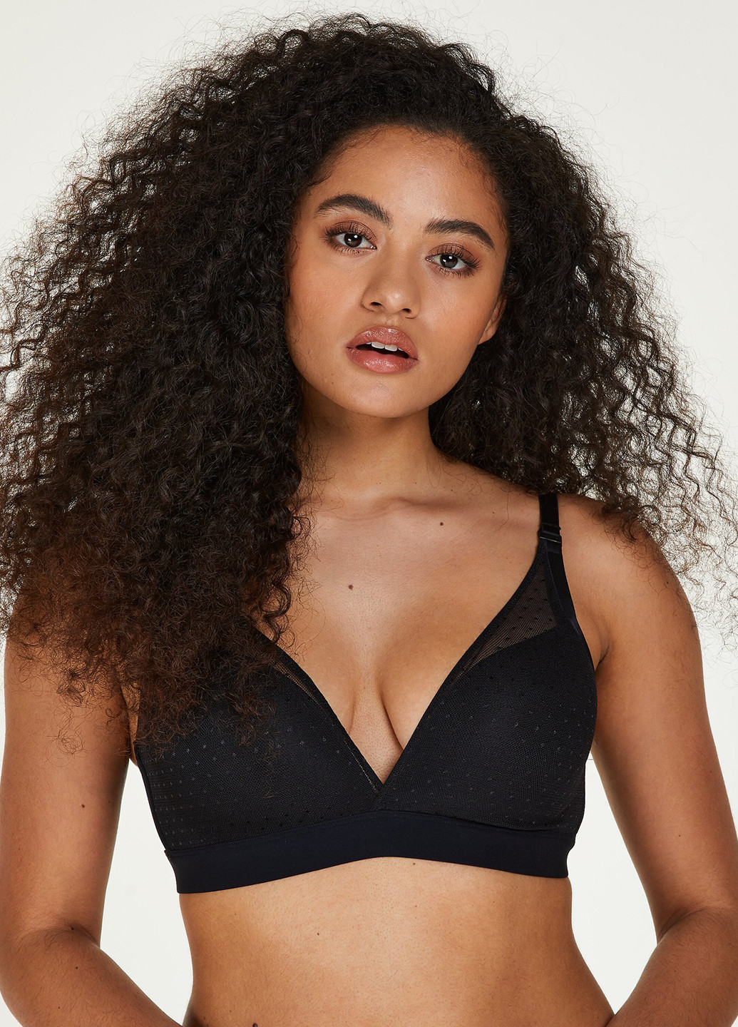 Чёрный бюстгальтер для кормящих Hunkemoller без косточек полиамид