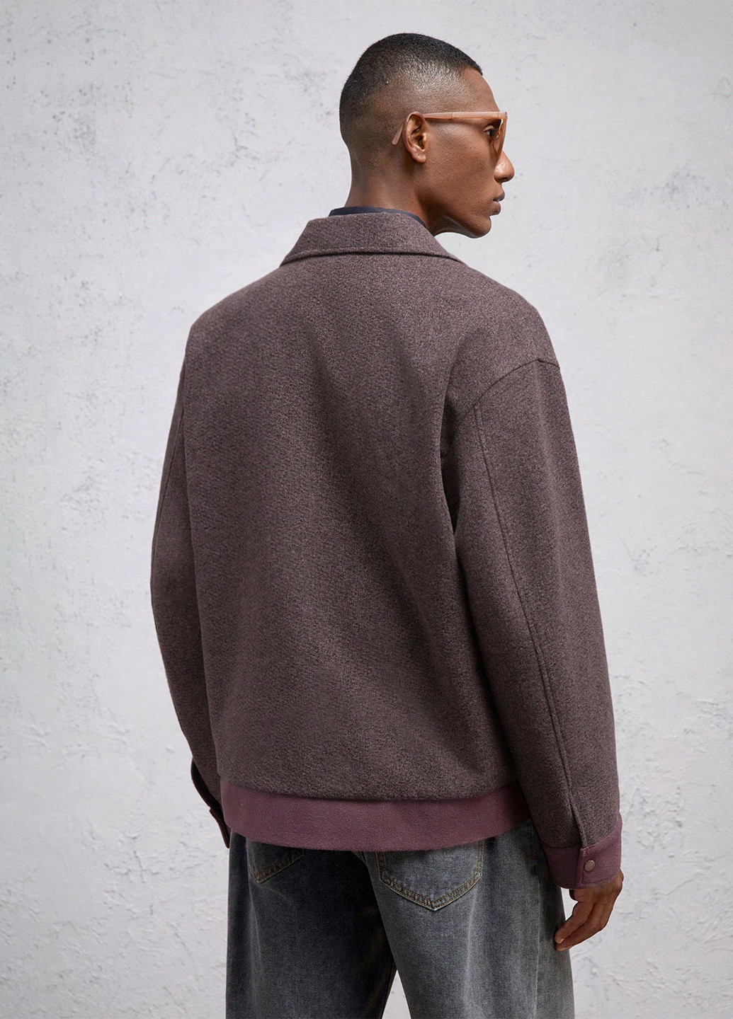 Кофейная демисезонная куртка SHEIN