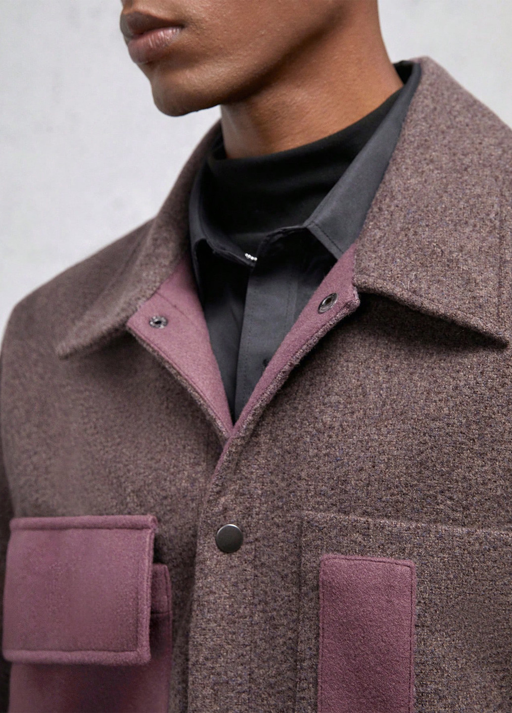 Кофейная демисезонная куртка SHEIN