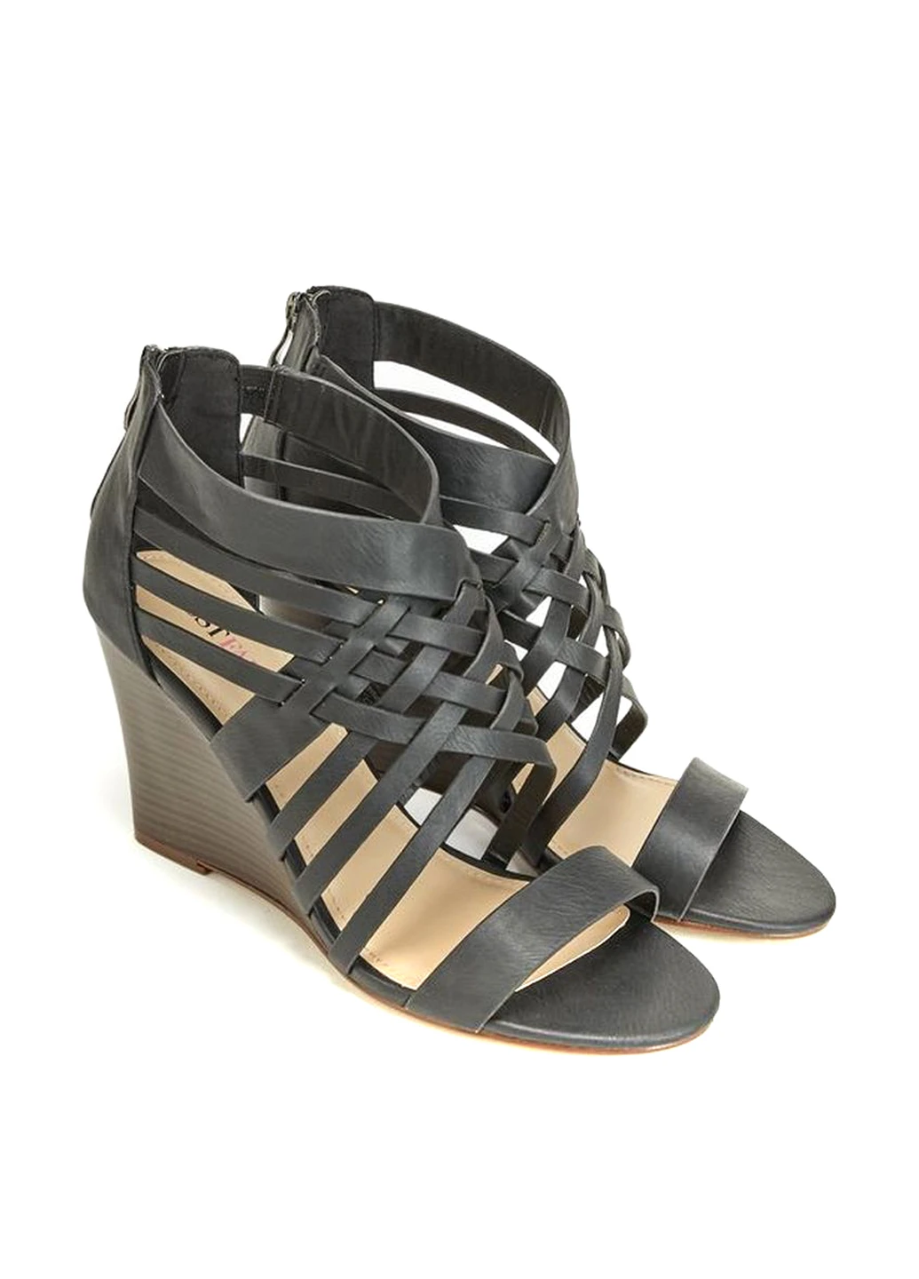 Черные босоножки JustFab на молнии