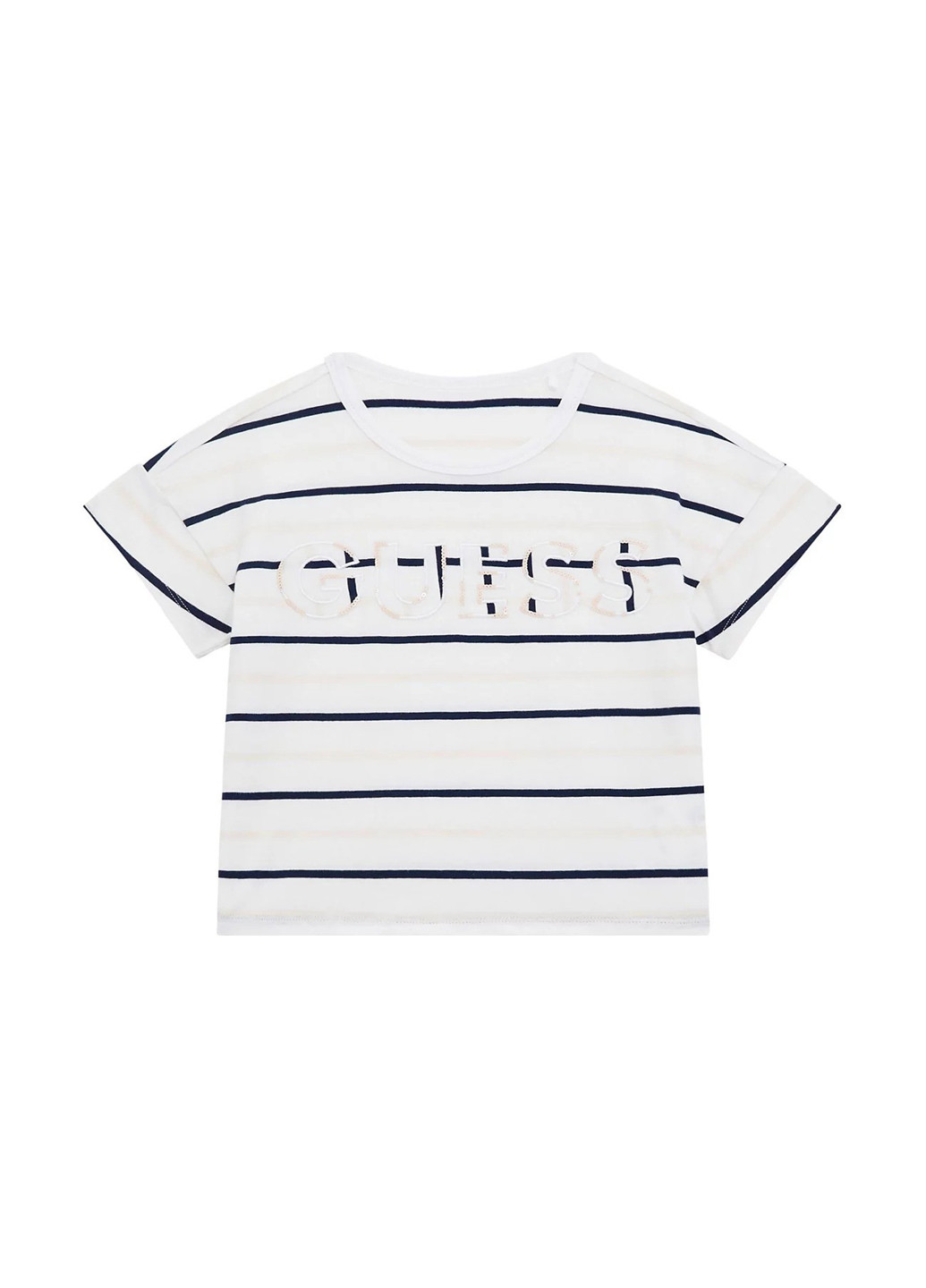 Молочная летняя футболка Guess