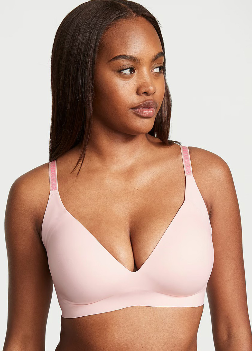 Розовый демисезонный комплект (бюстгальтер, трусики) Victoria's Secret