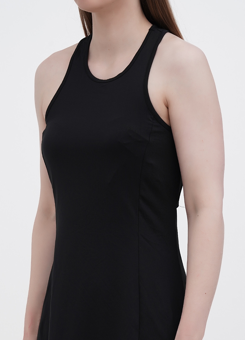 Черное спортивное сукня весняно-літня платье-майка H&M однотонное