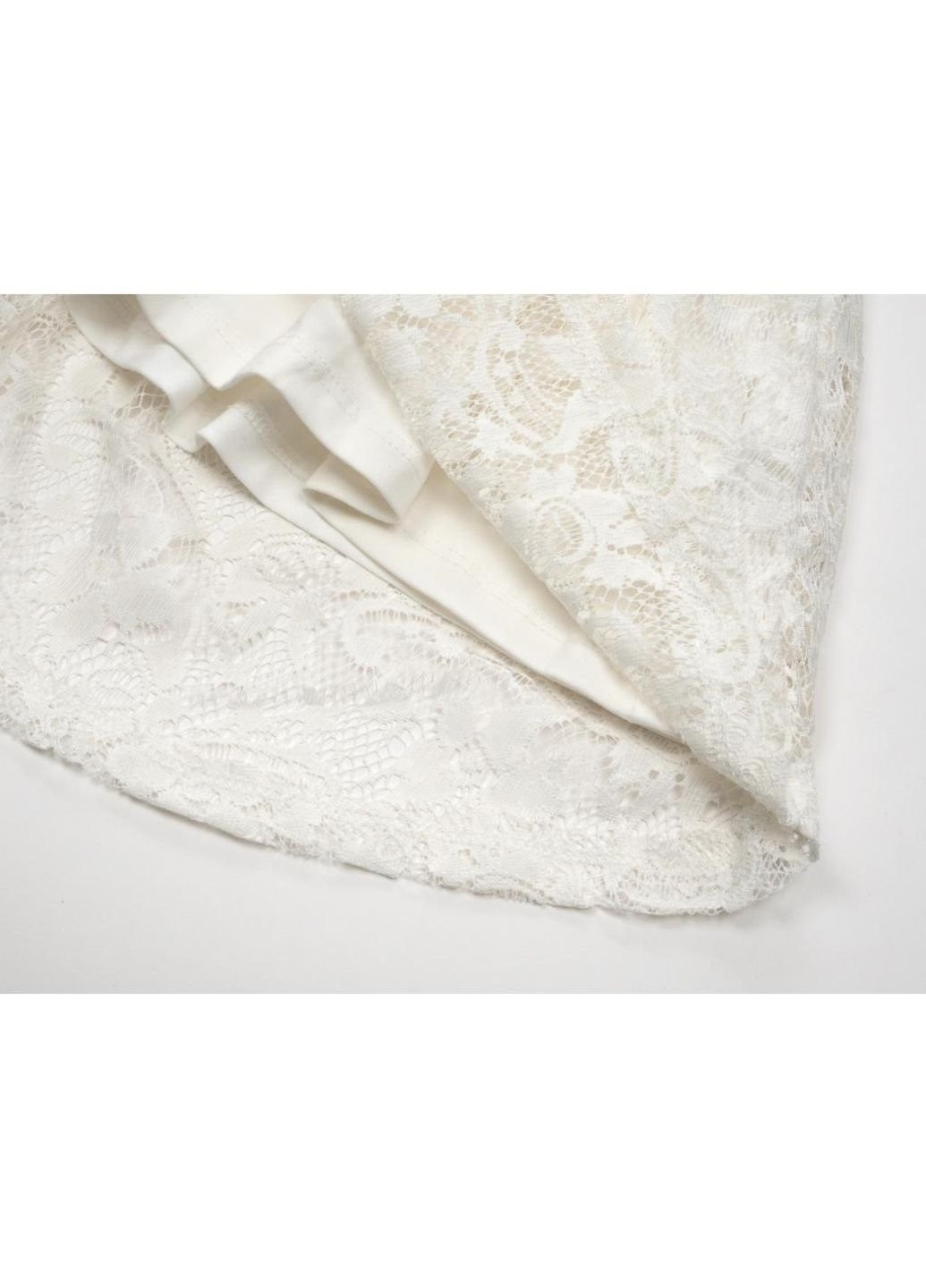 Комбинированное платье туника кружевное (12952-80g-cream) Breeze (251326670)