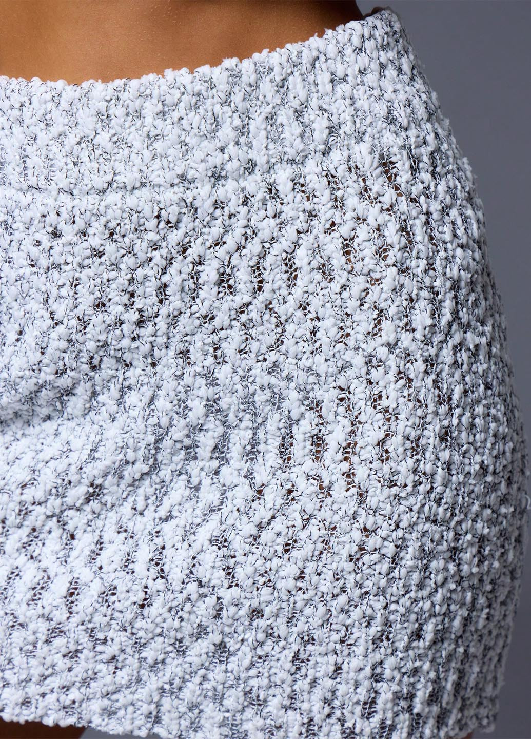 Светло-серая кэжуал меланж юбка SHEIN