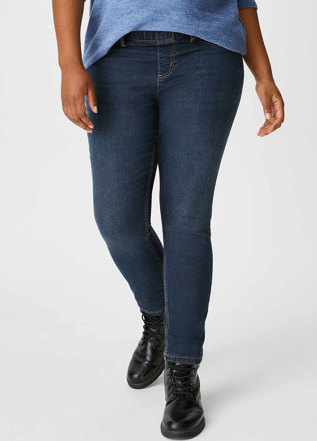 Темно-синие демисезонные джеггинсы C&A