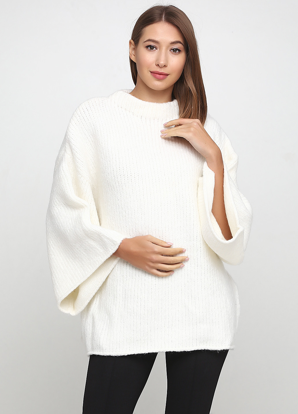 Белый демисезонный свитер Monki