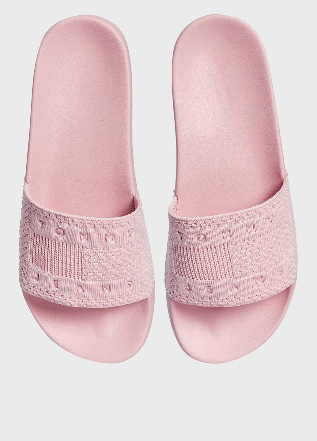 Розовые шлепанцы Tommy Jeans с логотипом, с тиснением