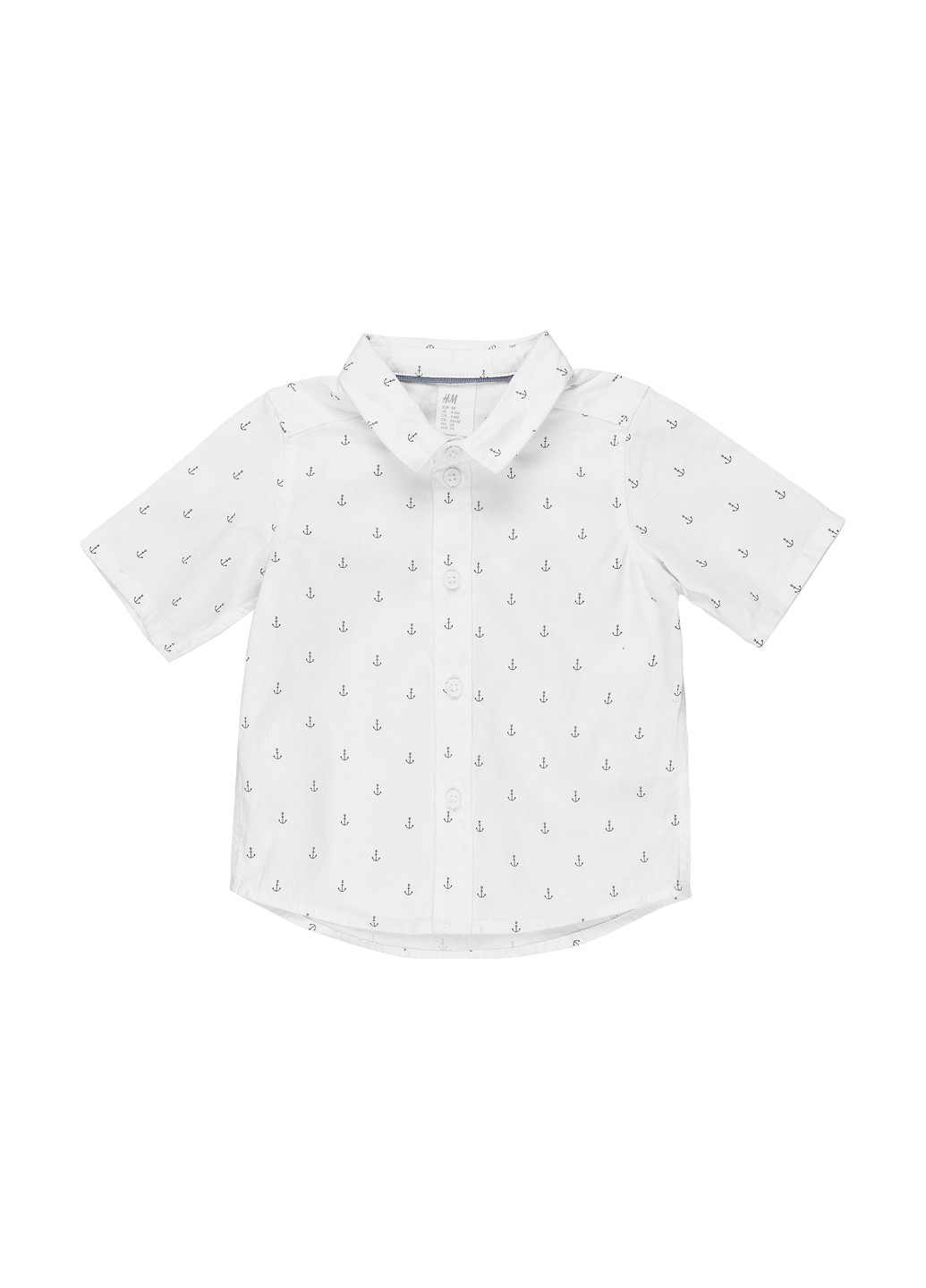 Белая кэжуал рубашка с орнаментом H&M