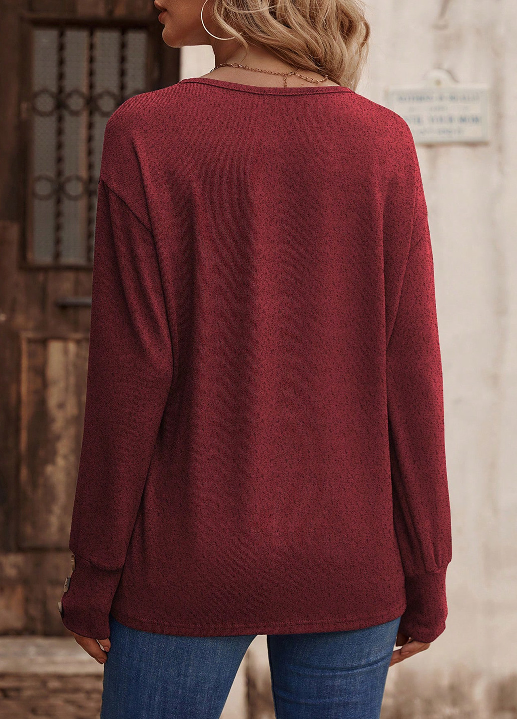 Вишнева блуза SHEIN