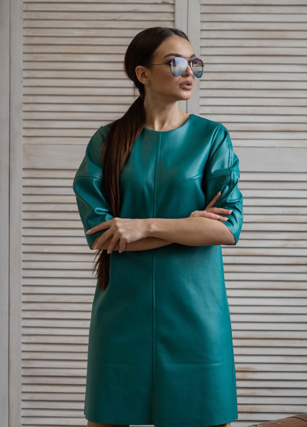 Голубое кэжуал платье Ри Мари однотонное