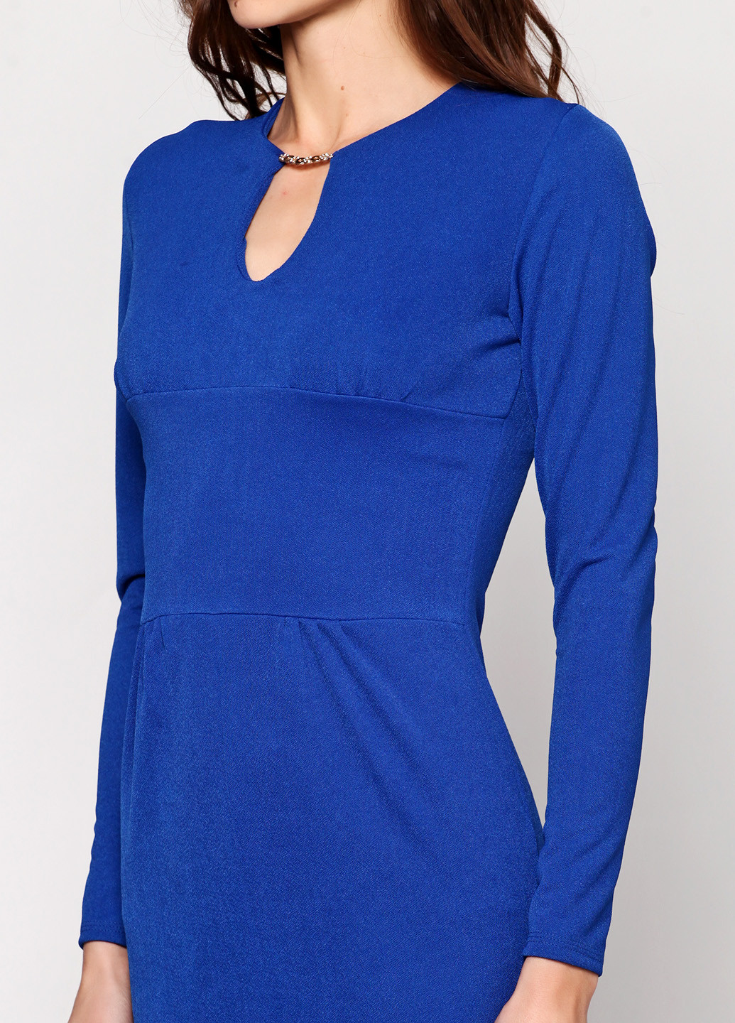 Синее кэжуал платье ANVI однотонное