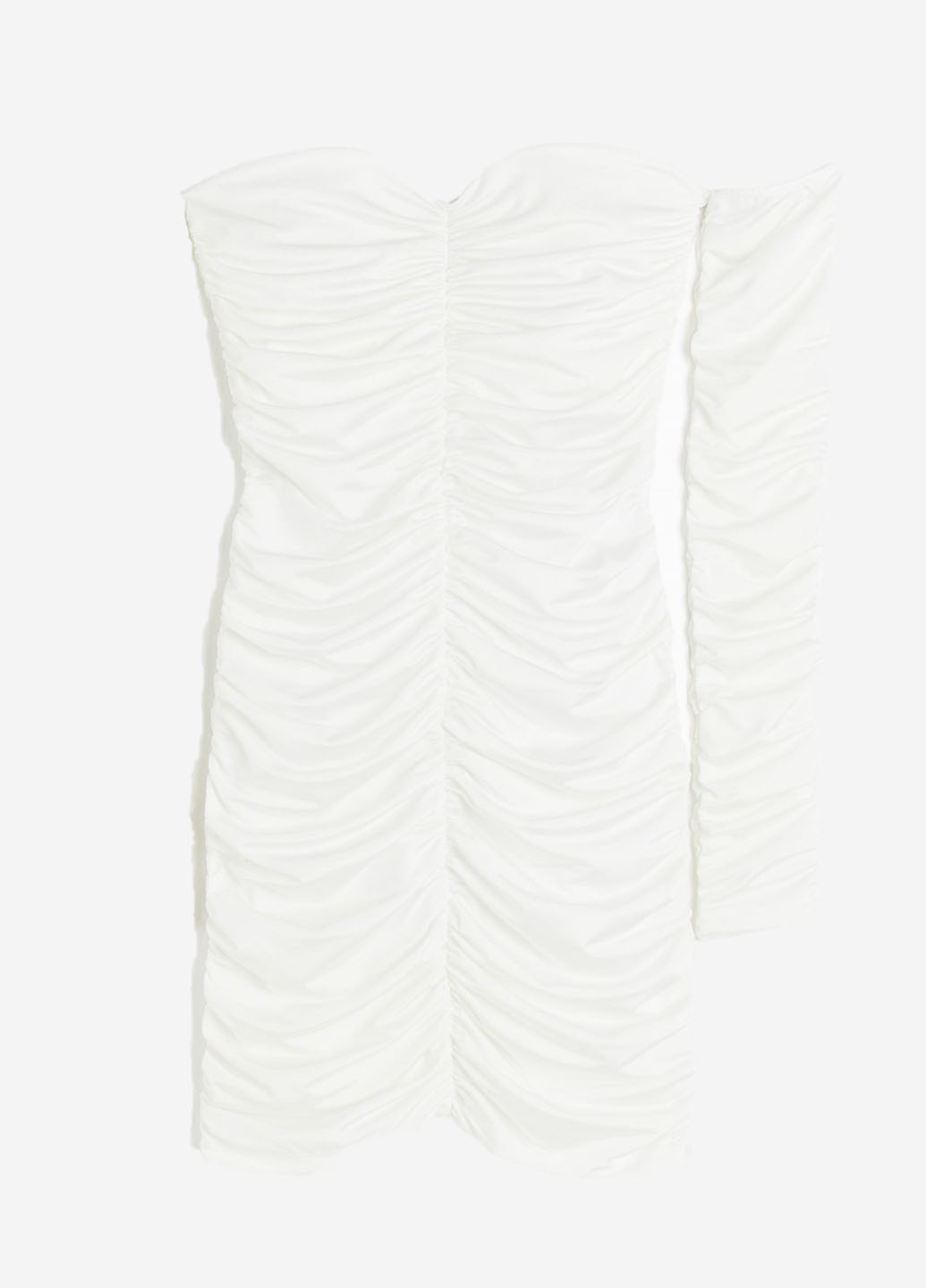 Білий святковий сукня з відкритими плечима H&M однотонна