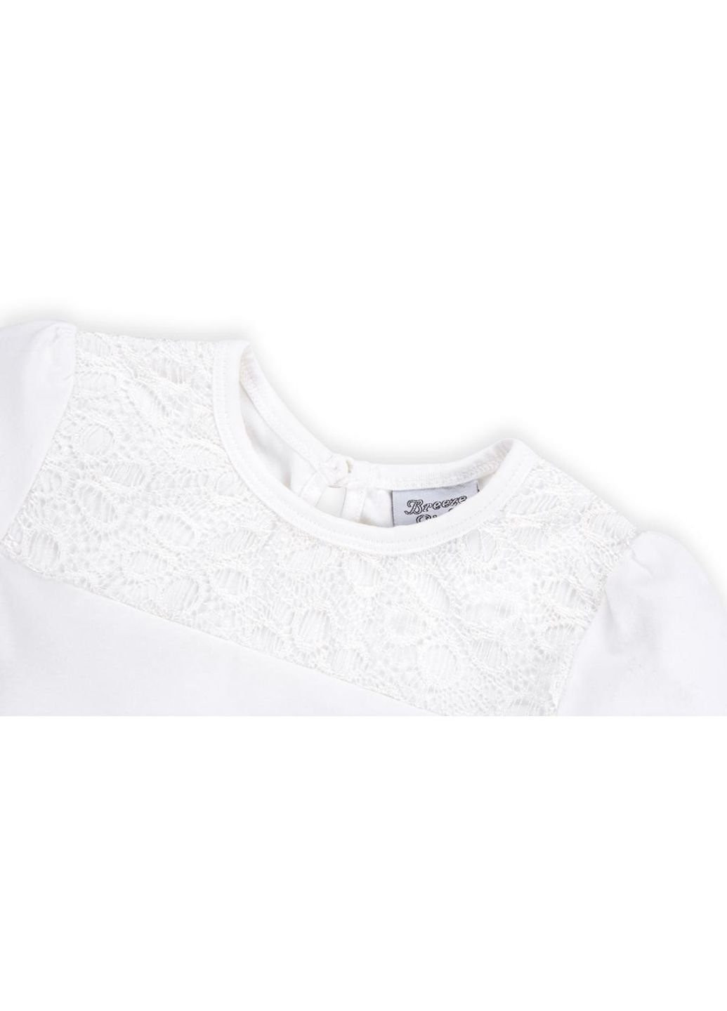 Комбинированное платье с гипюровой фигурной юбкой (8302-98g-beige) Breeze (198250961)