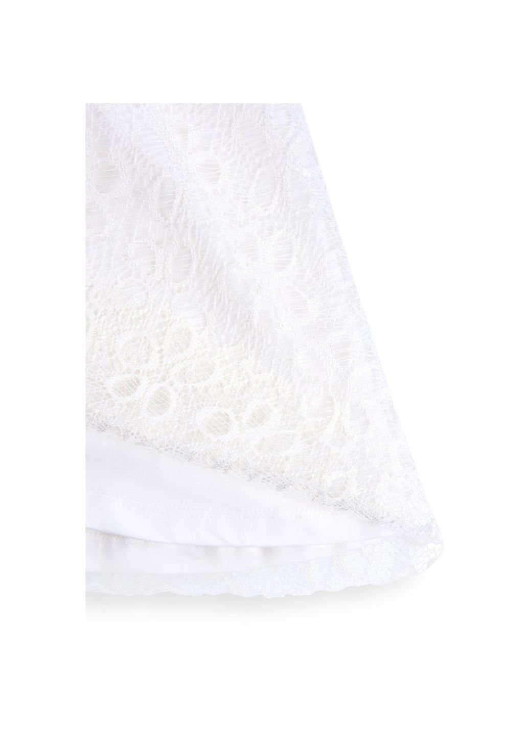 Комбинированное платье с гипюровой фигурной юбкой (8302-98g-beige) Breeze (198250961)