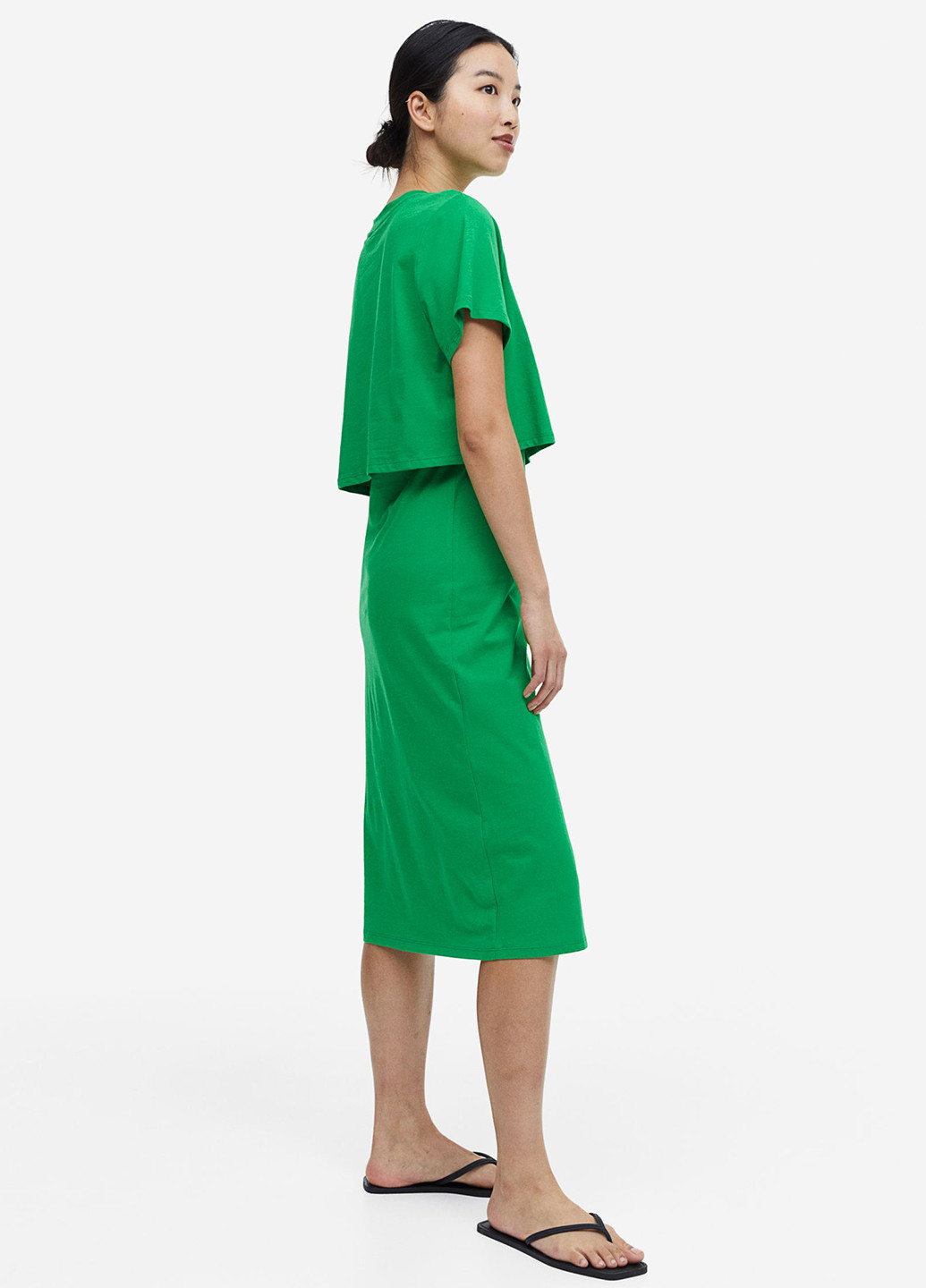 Зелена кежуал сукня для годуючих H&M однотонна