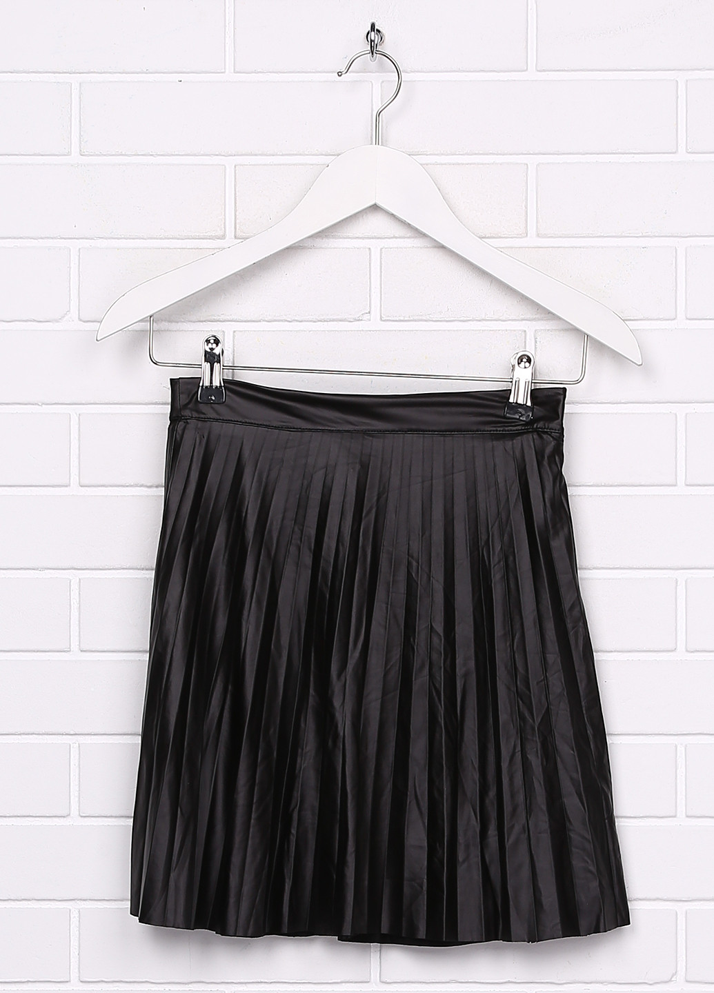 Черная кэжуал однотонная юбка Kiabi плиссе