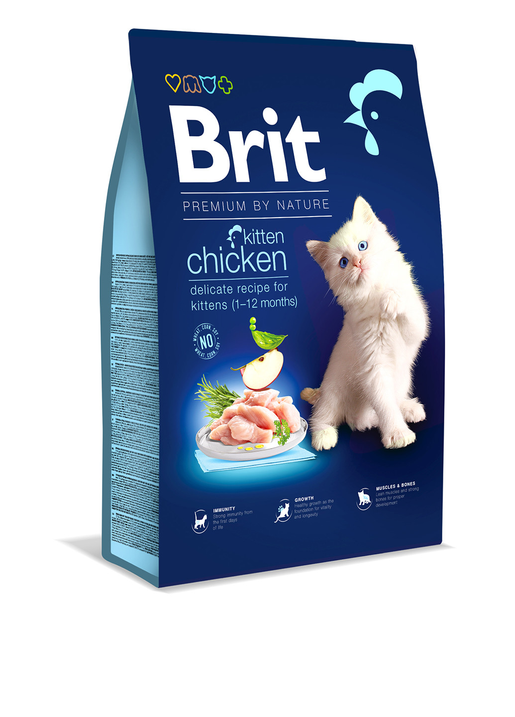 Сухий корм Cat Kitten із куркою, 8 кг Brit Premium (252461491)