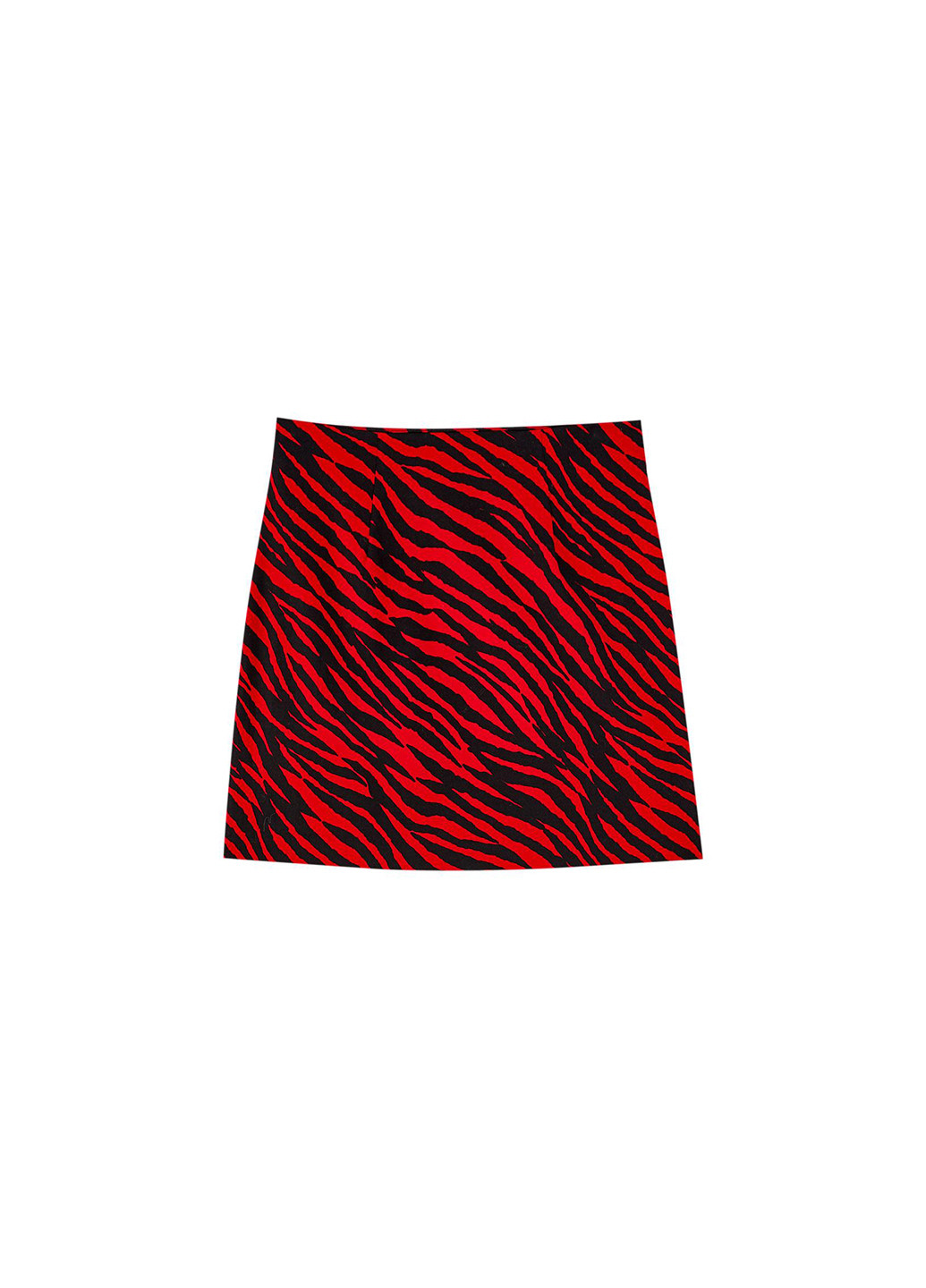 Красная кэжуал зебра юбка Pull & Bear